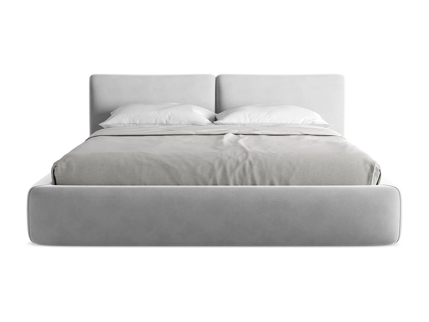 Lit coffre en velours 180 x 200 - acier - HOKU