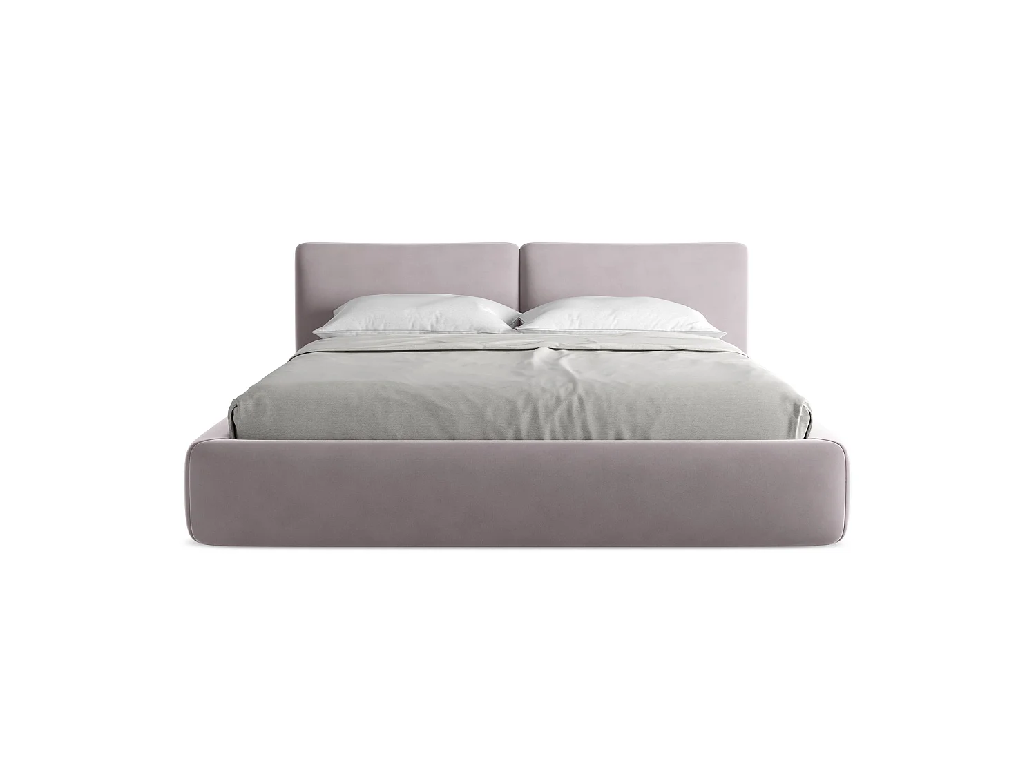 Lit coffre en velours 200 x 228 - lavande - MILANO