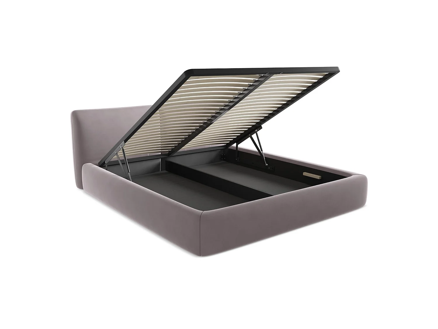 Lit coffre en velours 200 x 228 - lavande - MILANO