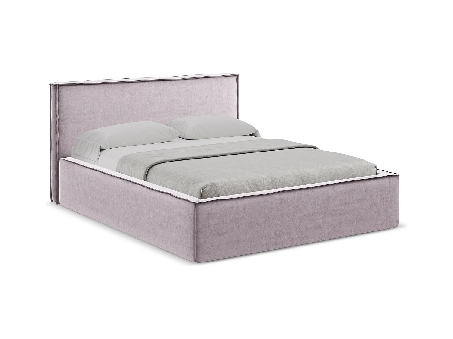 Bed met opbergruimte 160 x 228 - velours - lavendel - ANANI