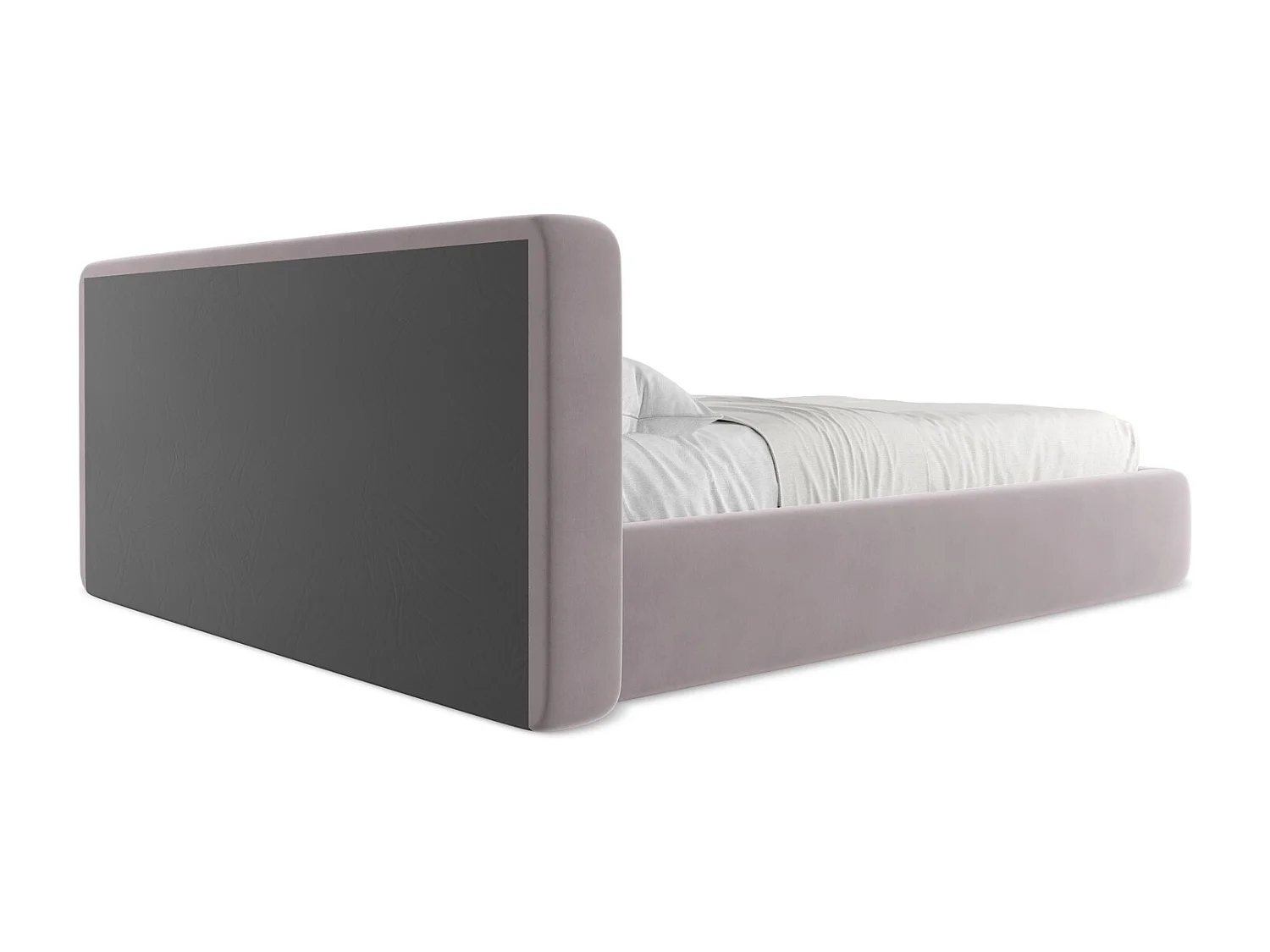 Lit coffre en velours 160 x 200 - lavande - KIANA