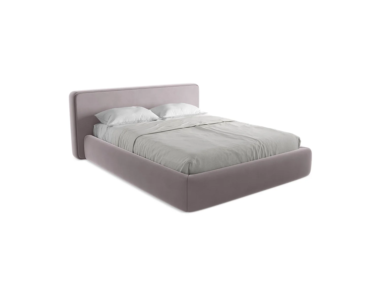Bed met opbergruimte 200 x 225 - velours - lavendel - FIRENZE