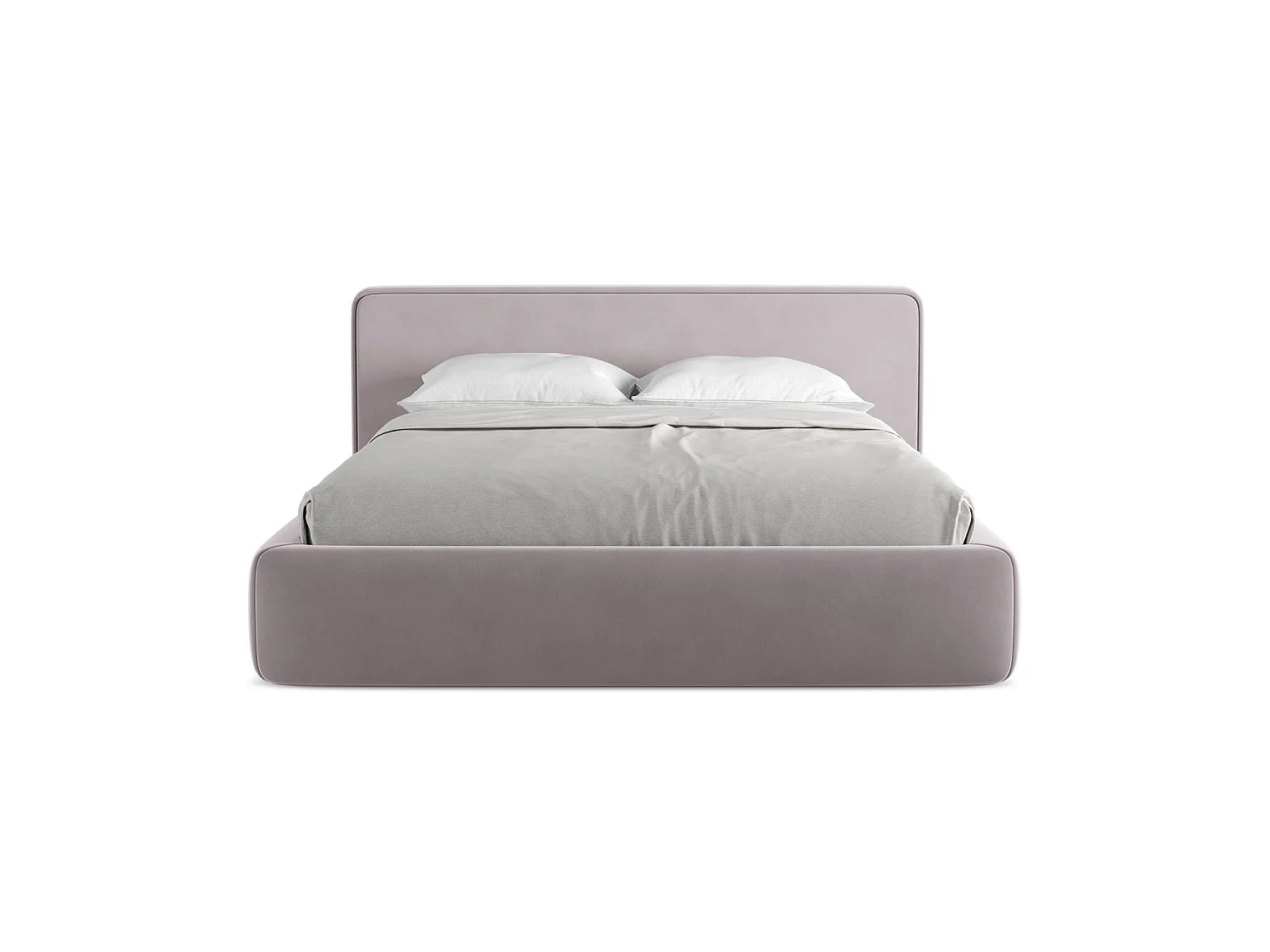 Bed met opbergruimte 200 x 225 - velours - lavendel - FIRENZE