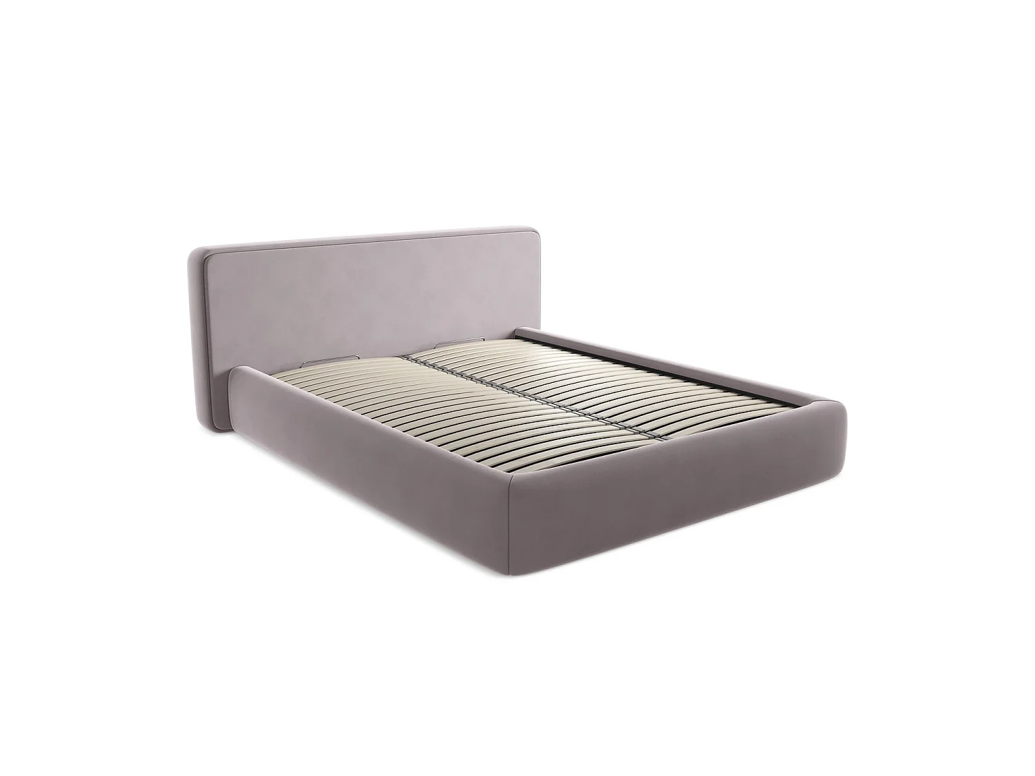 Bed met opbergruimte 200 x 225 - velours - lavendel - FIRENZE
