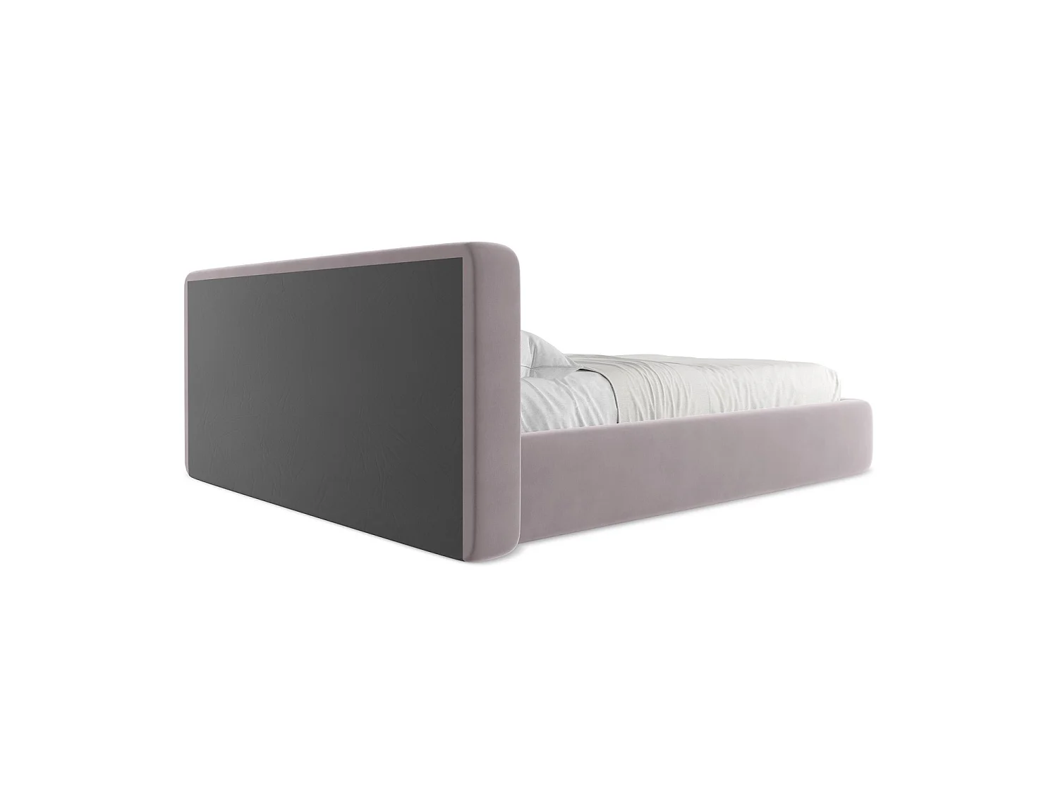 Bed met opbergruimte 200 x 225 - velours - lavendel - FIRENZE