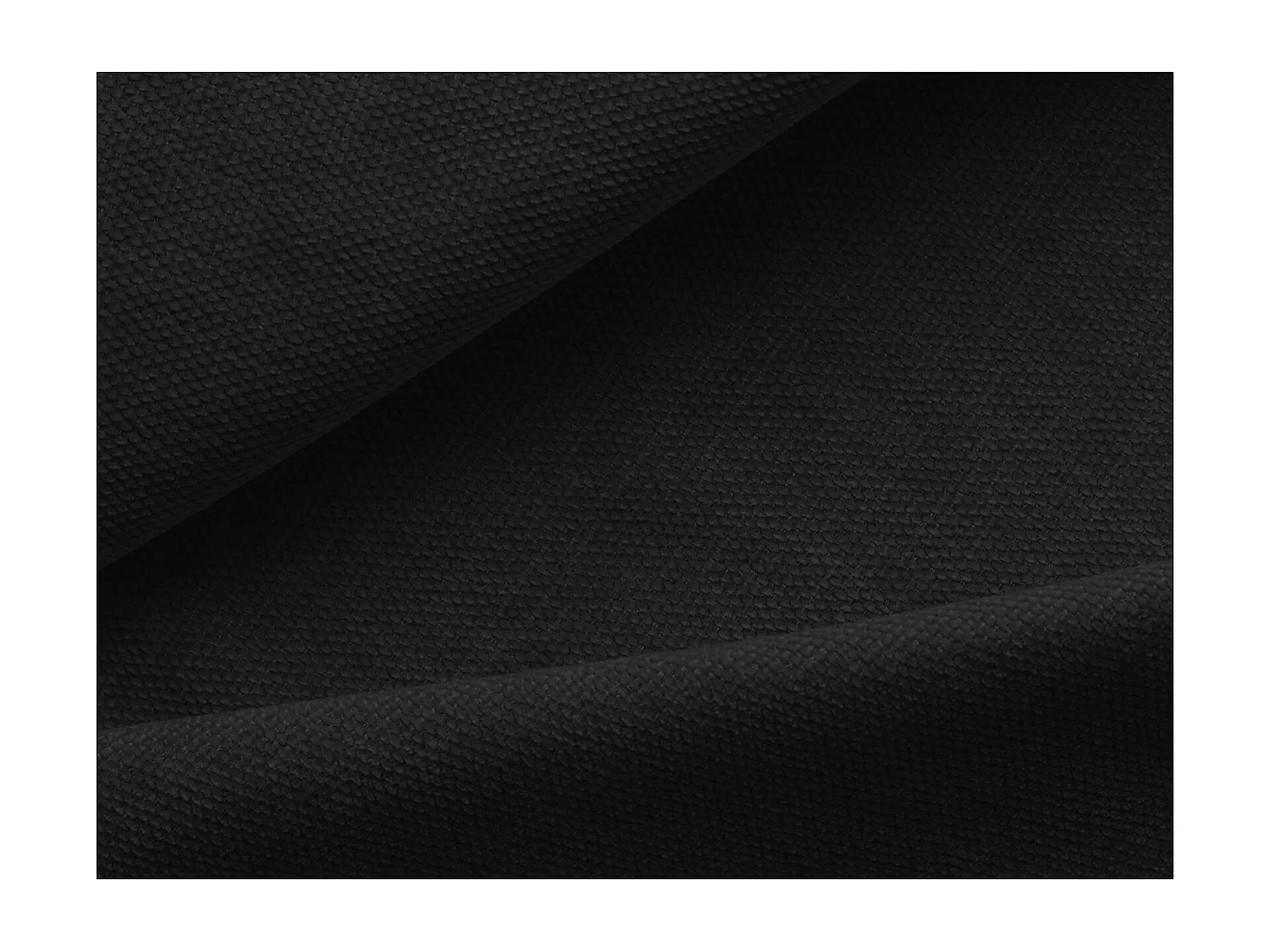 Lit coffre en tissu chenille 180 x 200 - noir - ANANI