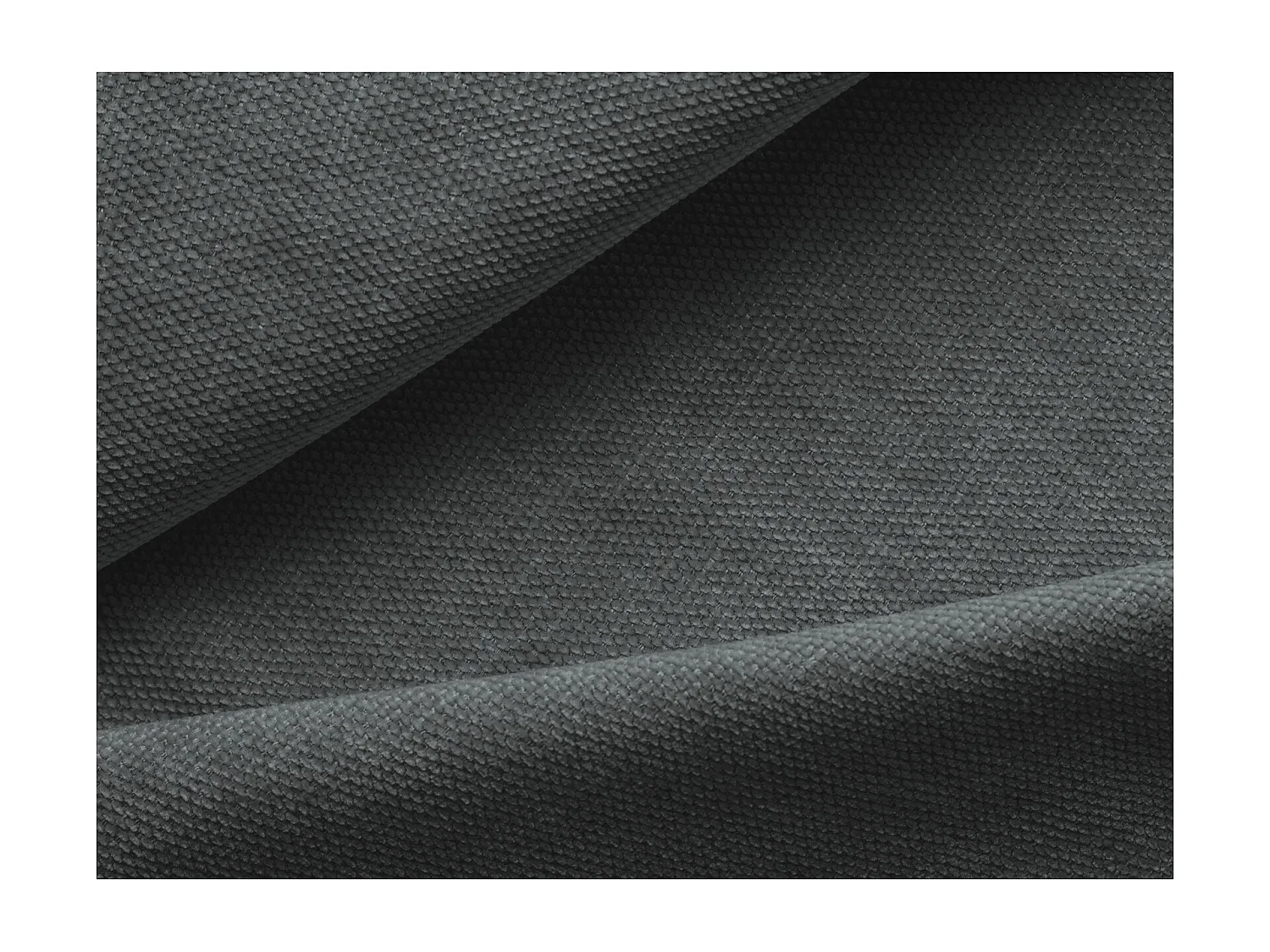 Lit coffre en tissu chenille 160 x 200 - graphite - NALU