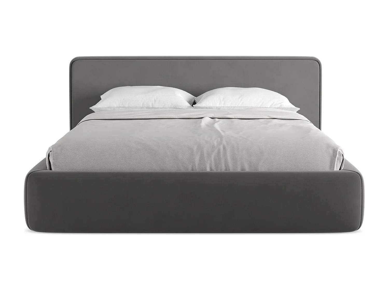 Łóżko 200 x 225 - z weluru - stalowy - KIANA