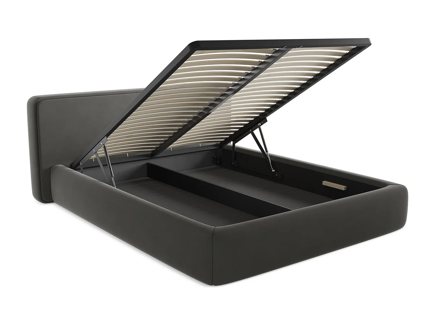 Łóżko 200 x 225 - z weluru - stalowy - KIANA