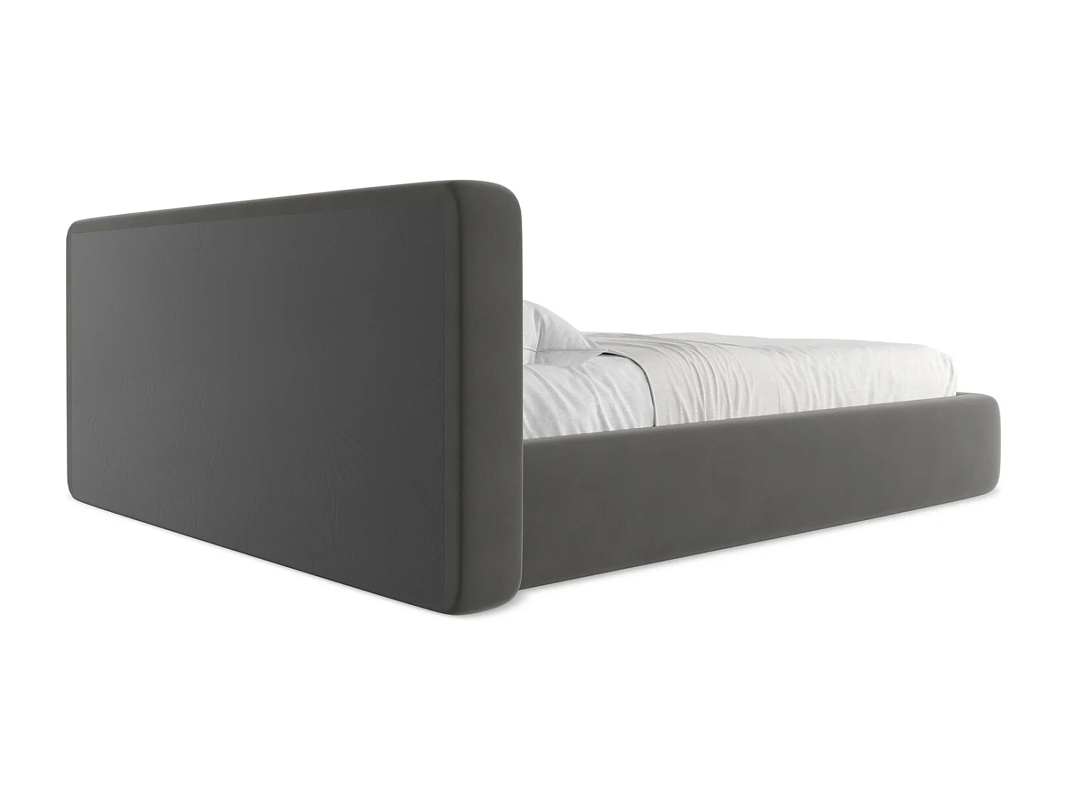 Łóżko 200 x 225 - z weluru - stalowy - KIANA