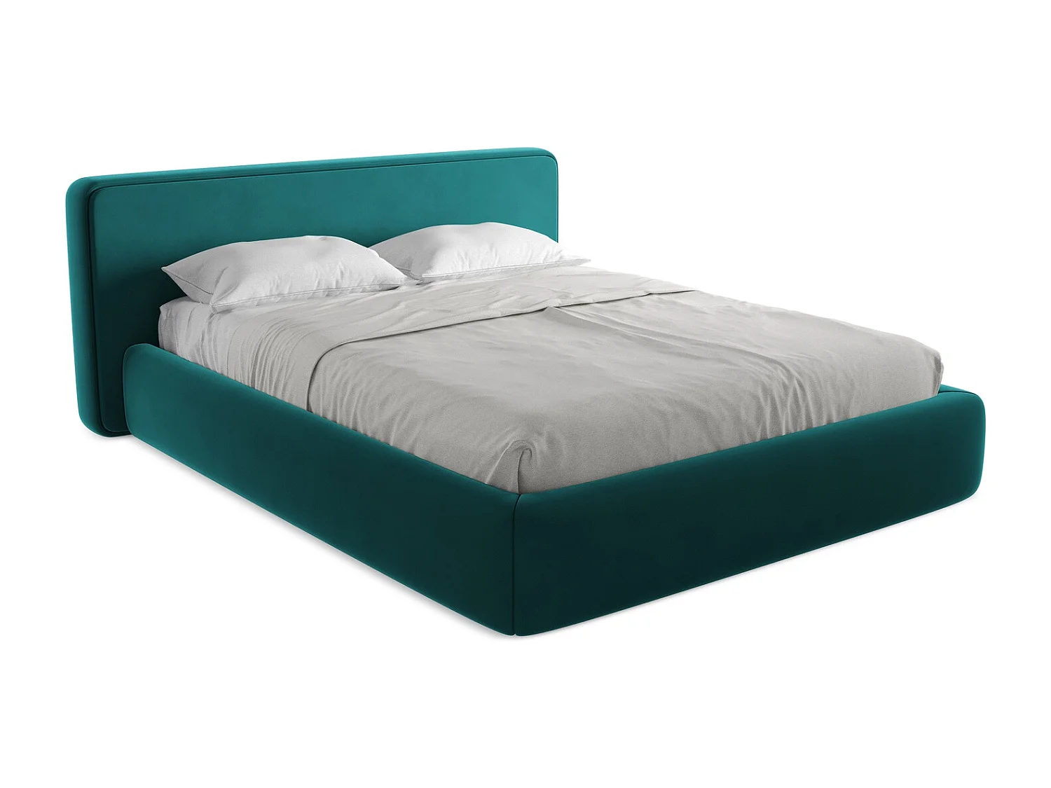 Bed met opbergruimte 200 x 225 - velours - marien - KIANA