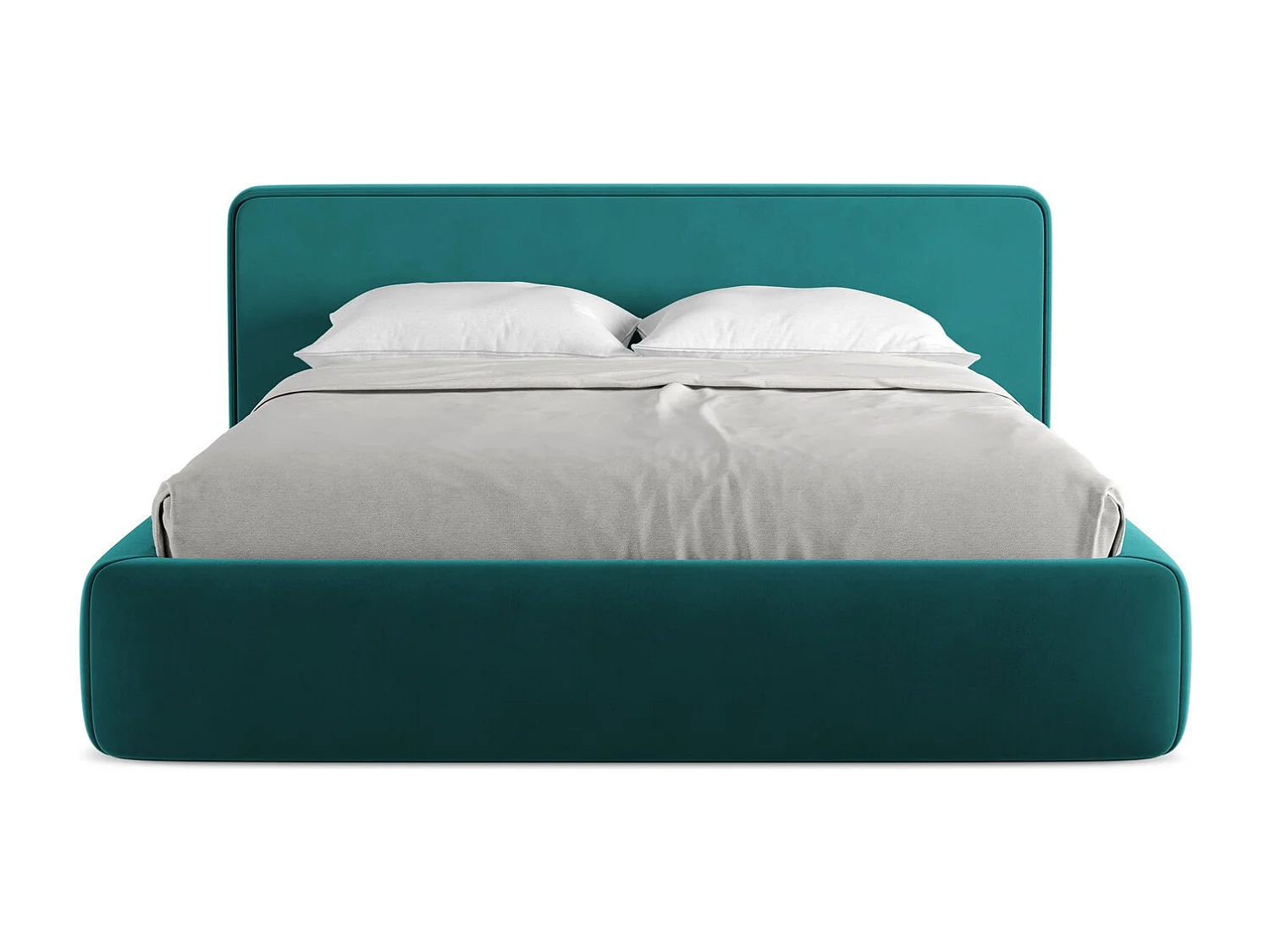 Bed met opbergruimte 200 x 225 - velours - marien - KIANA