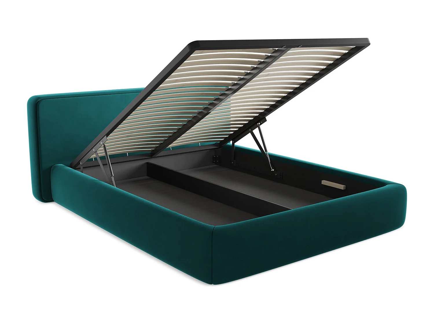 Bed met opbergruimte 200 x 225 - velours - marien - KIANA