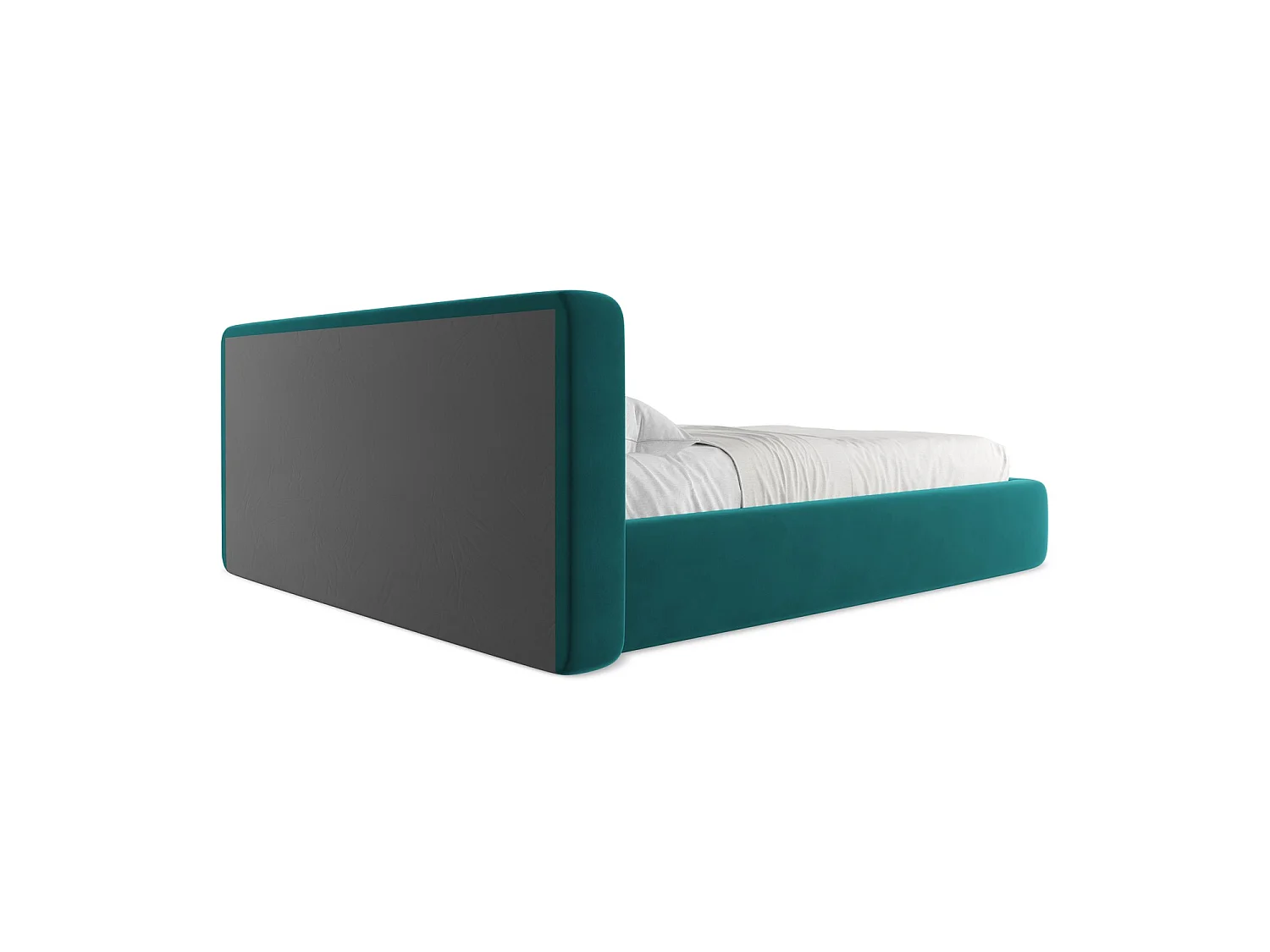 Lit coffre en velours 200 x 225 - marin - FIRENZE