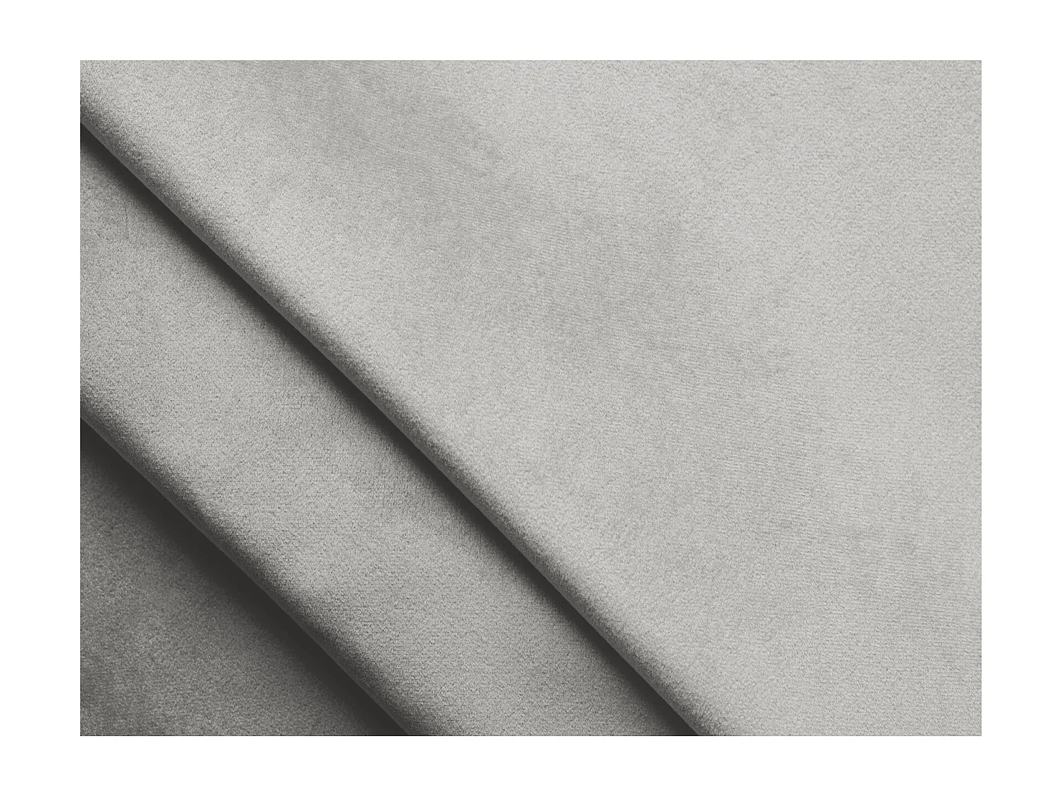 Lit coffre en velours 160 x 200 - argent - NALU