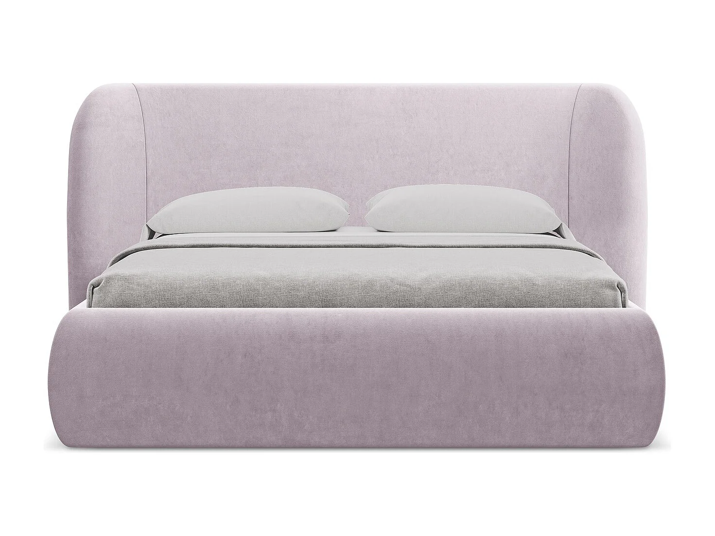 Lit coffre en velours 180 x 200 - lavande - HAUKE