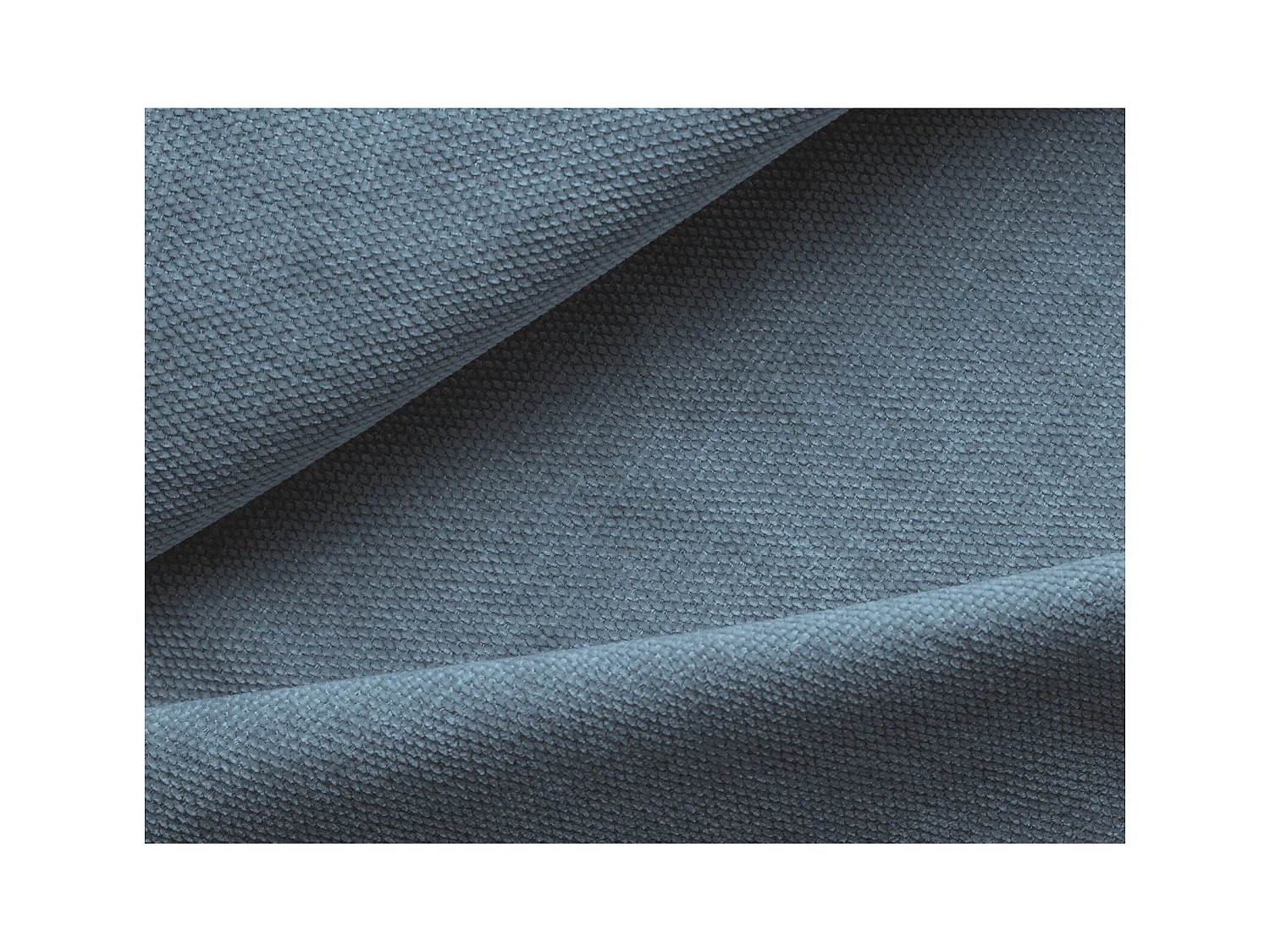 Łóżko 210 x 215 - z tkaniny szenilowej - jeans - HAUKE