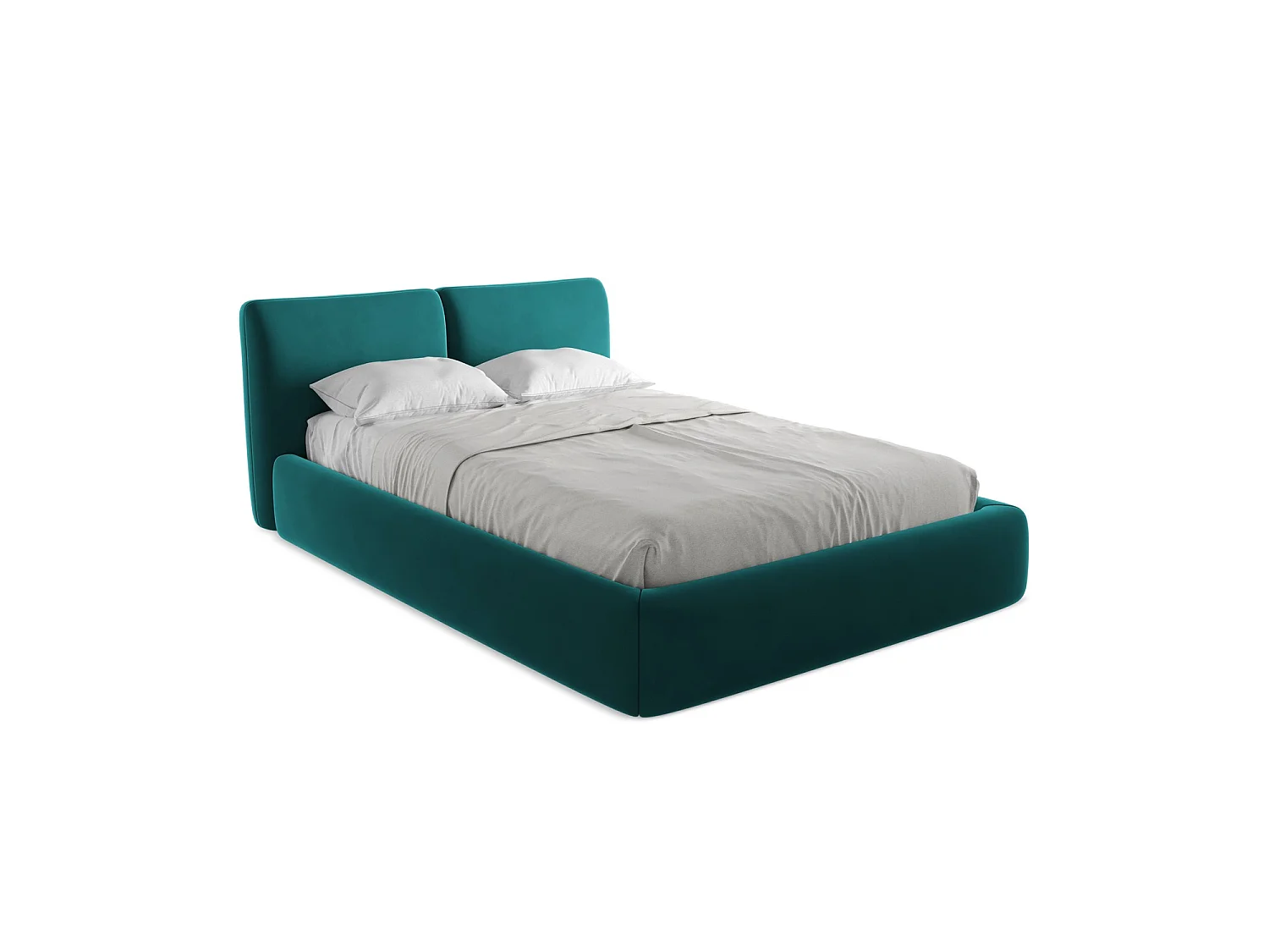 Lit coffre en velours 160 x 228 - marin - MILANO