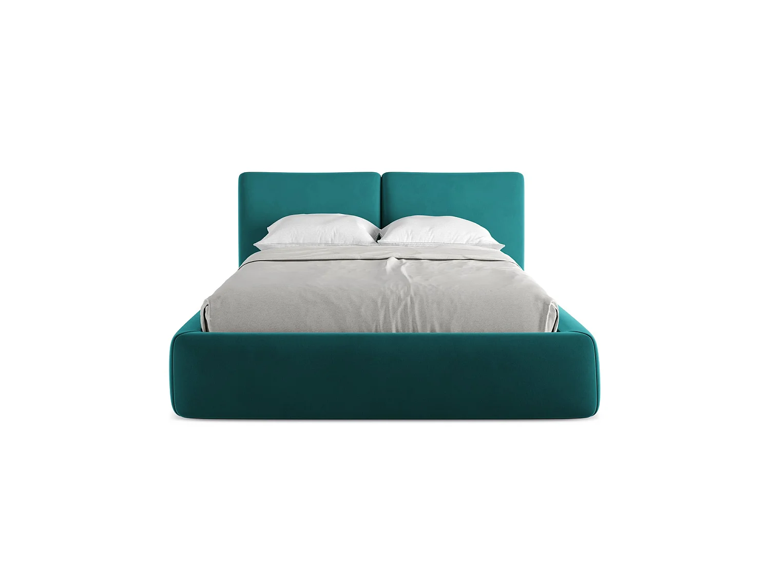 Lit coffre en velours 160 x 228 - marin - MILANO