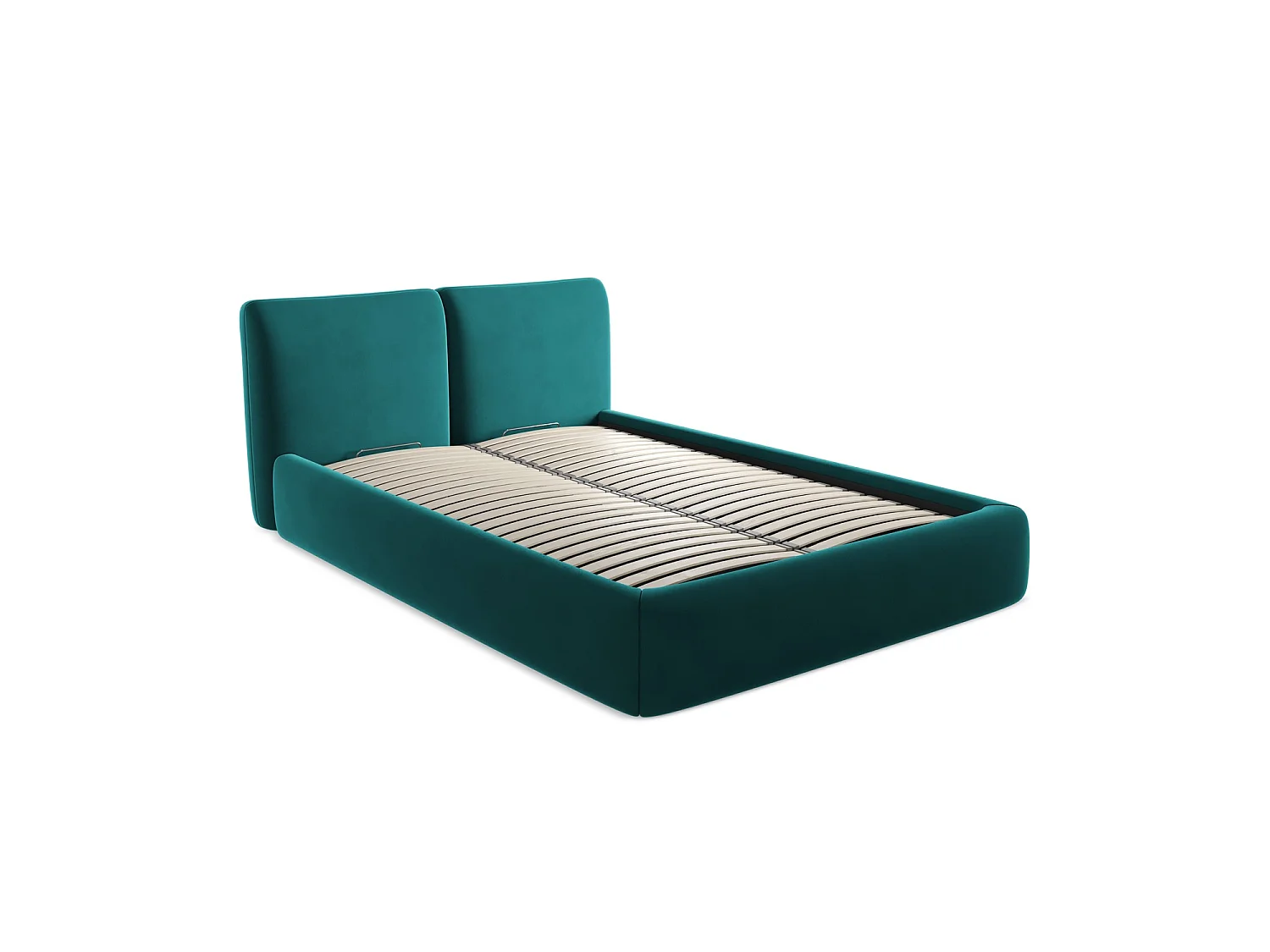 Lit coffre en velours 160 x 228 - marin - MILANO