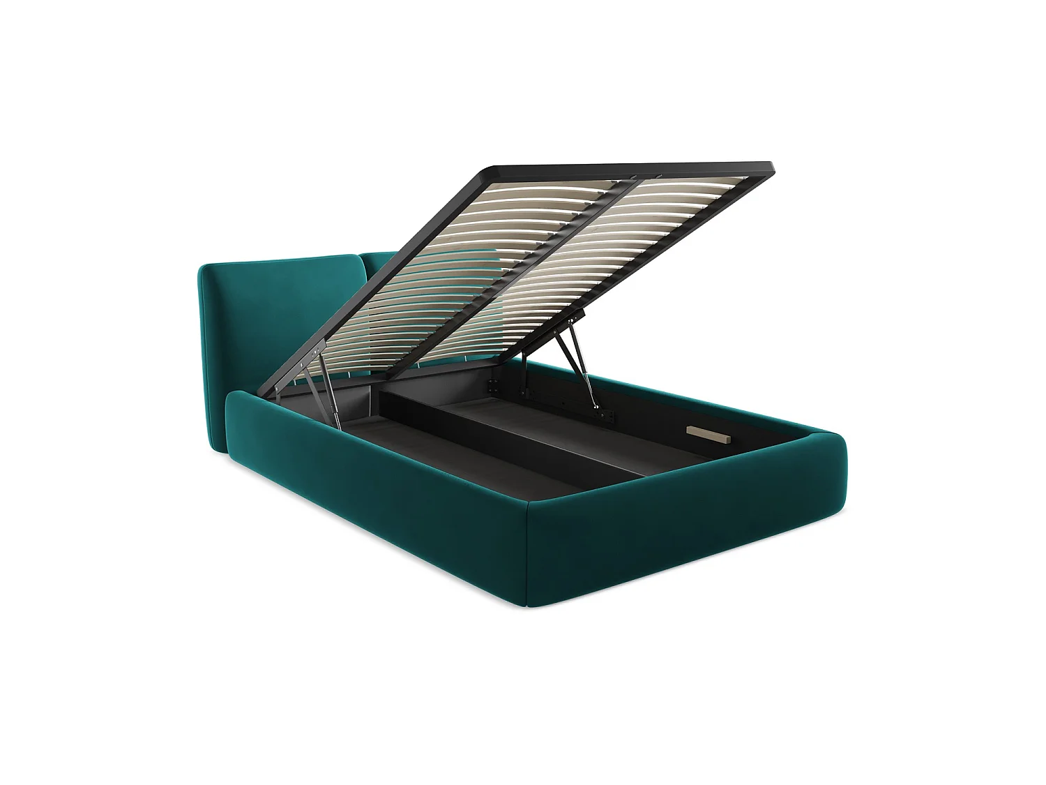 Lit coffre en velours 160 x 228 - marin - MILANO