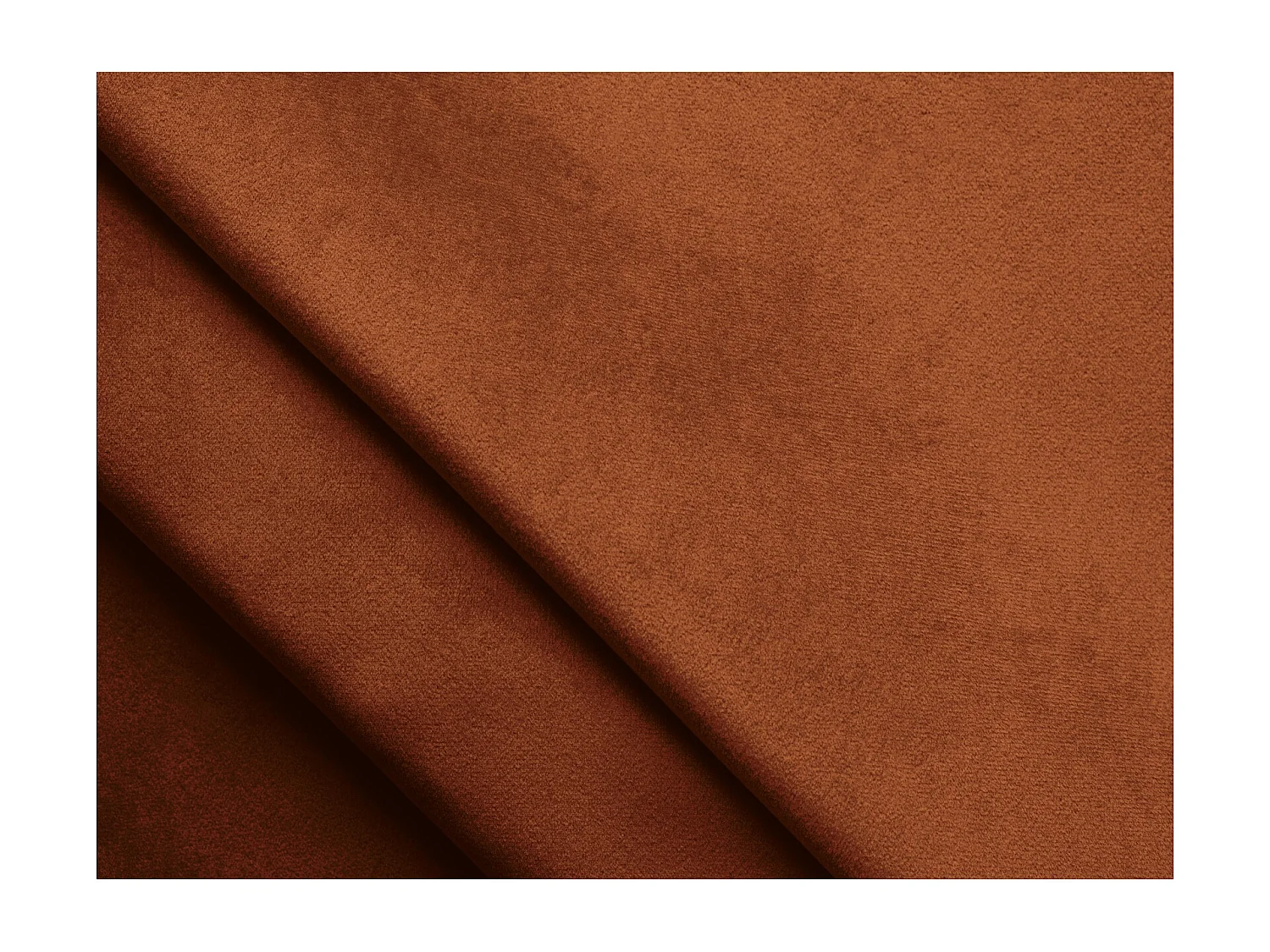 Lit coffre en velours 140 x 200 - terre cuite - NALU