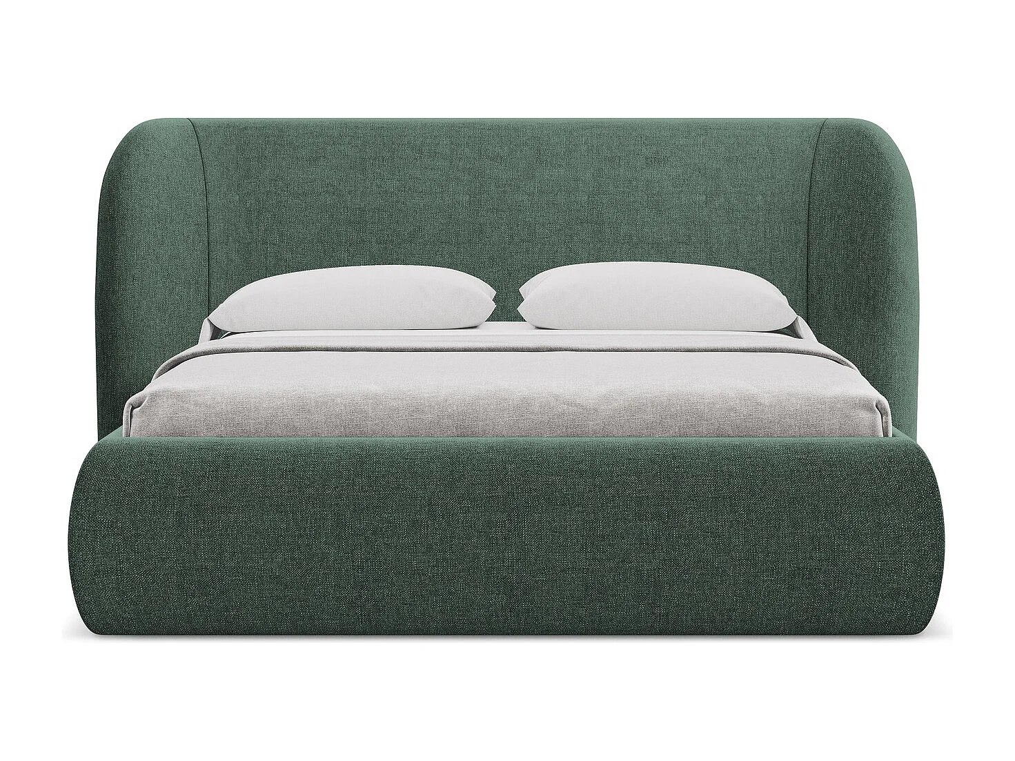 Bed met opbergruimte 190 x 215 - chenille stof - groente - HAUKE