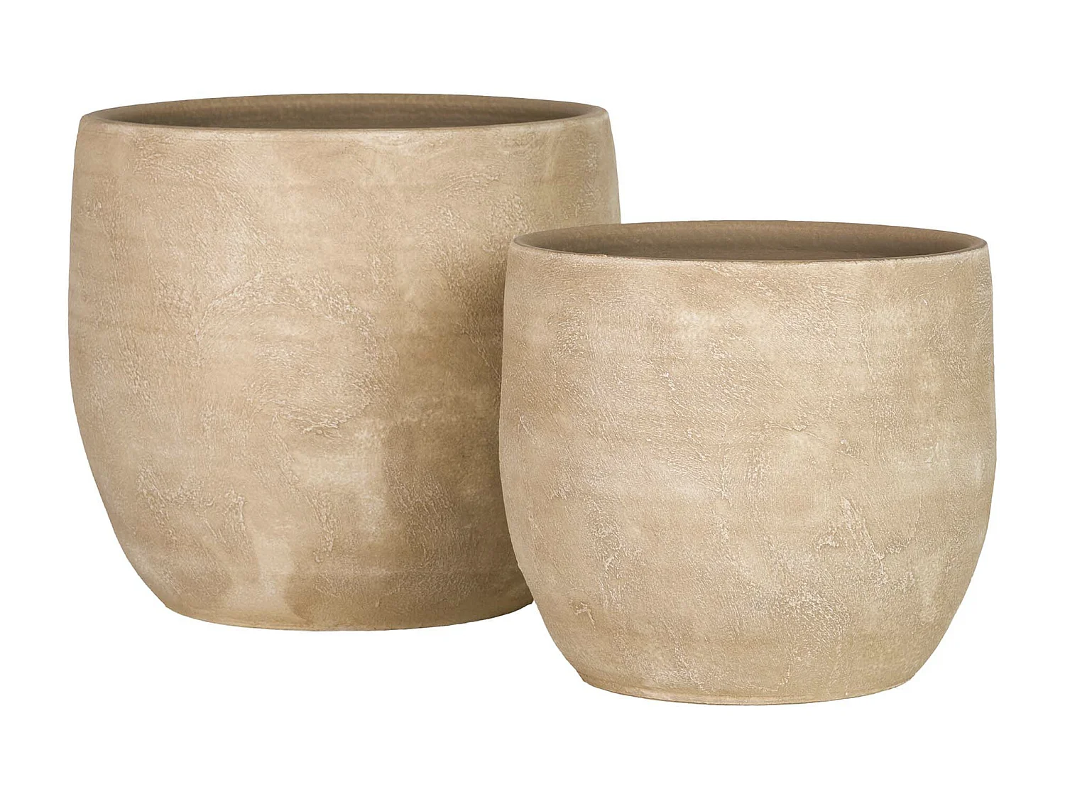 Set 2 Maceteros Cerámica 30x30x30 25x25x25 Cm