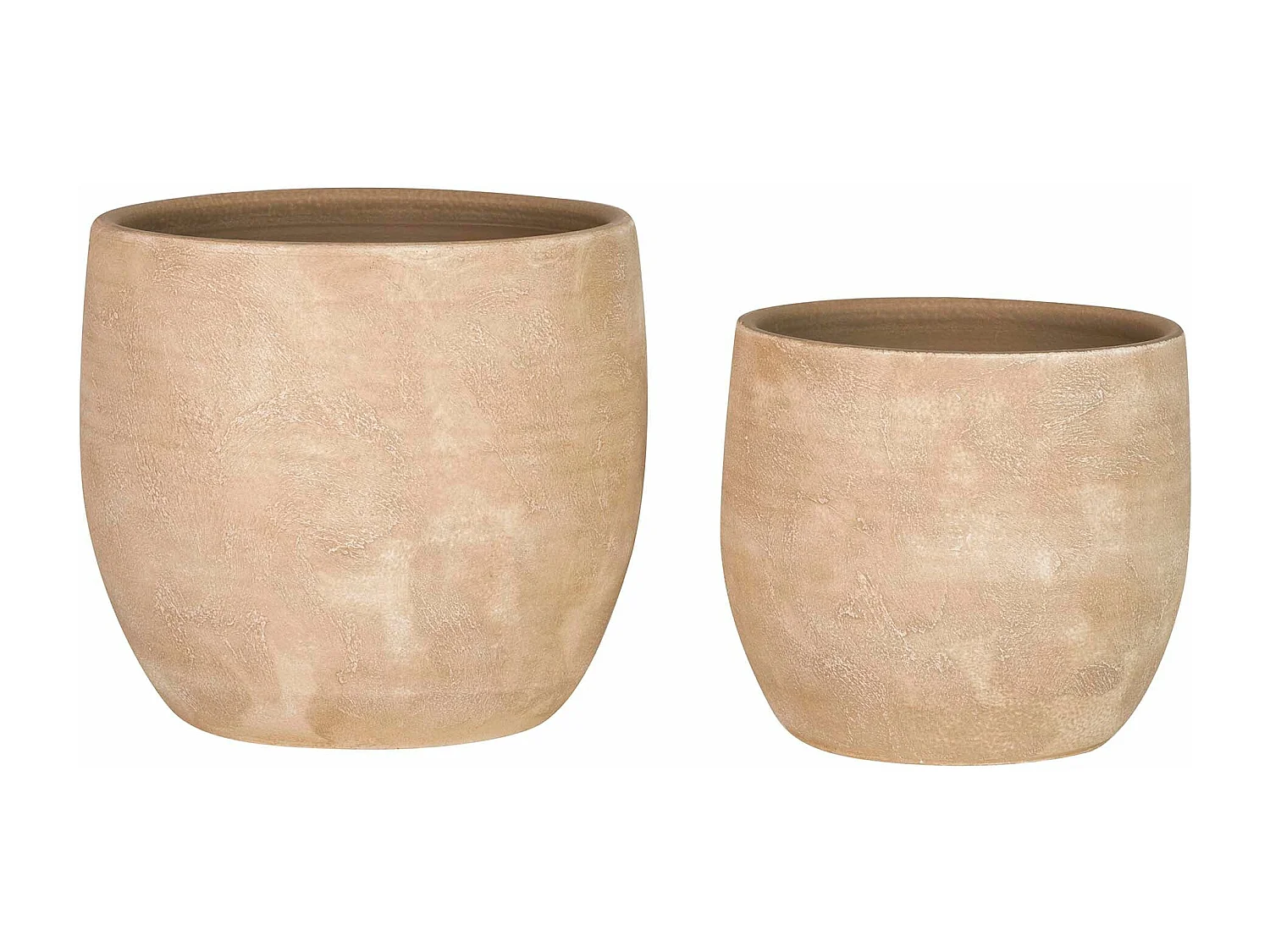 Set 2 Maceteros Cerámica 30x30x30 25x25x25 Cm