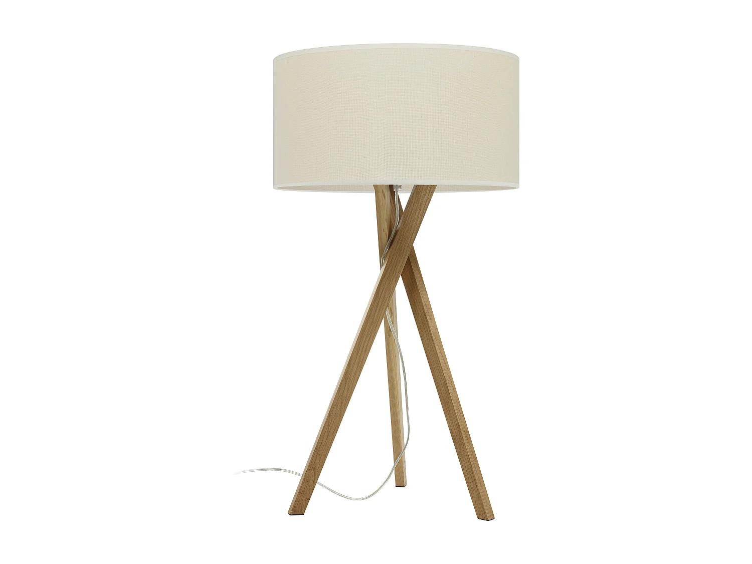 Lampadaire classic Wood-h 70 cm x d.ø38 cm-e27 60w -on&off-bois-blanc