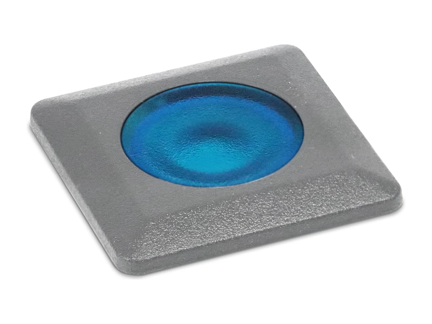 Spot encastrable au sol modern Rain-d.ø5cm-carre-g9 1,7w-170lm,3k-resine-ip67-gris,bleu