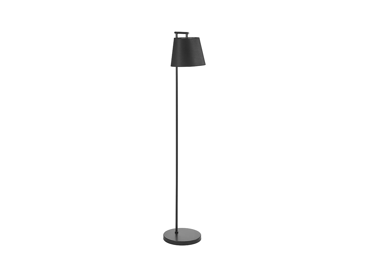 NEMO moderne stijl stalen vloerlamp met kunststof lampenkap - Dia. 25 x Hoogte 140 cm - staal - IP20 - E27 40W - zwart en zwart