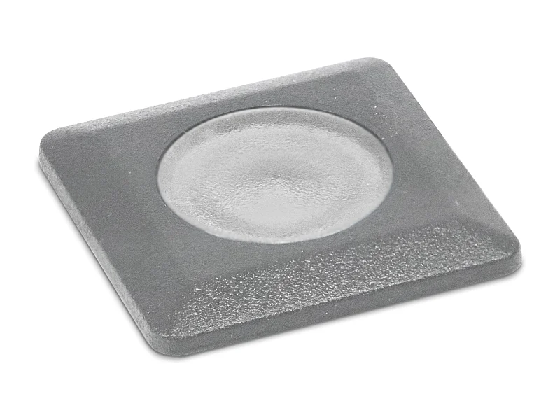 Luminaire encastrable au sol modern Rain-d.ø5cm-carre-g9 1,7w-170lm et 3k-resine-ip67-gris