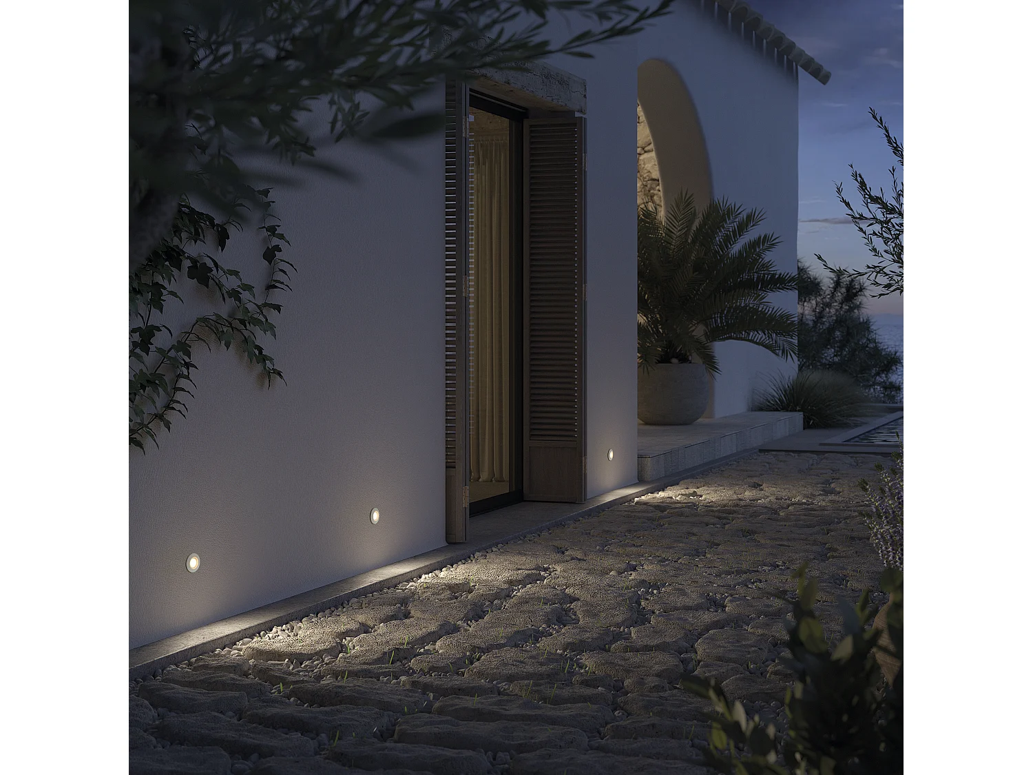 RAIN Bodeneinbauleuchte im modernen und vielseitigen Stil -D. ø5 cm - rund - G9 1,7 W - 170 lm und 3K - Harz - IP67 - Weiß