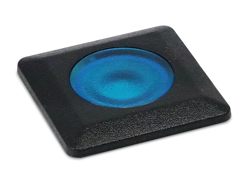 Spot encastrable au sol modern Rain-d.ø5cm-carre-g9 1,7w-170lm,3k-resine-ip67-noir,bleu