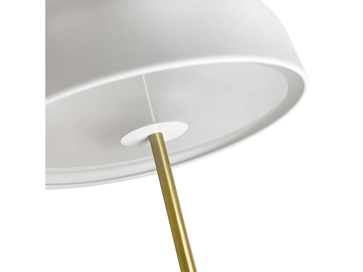 Lampadaire Taichi moderne-h135 cm-2x e27 40w-on&off-acier-blanc,dore-ip20