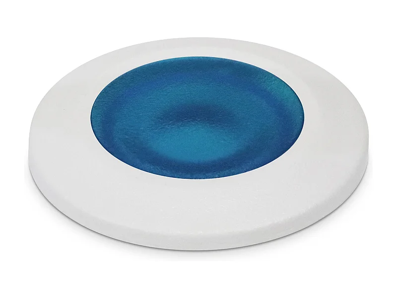 Spot encastrable au sol modern Rain-d.ø5cm-rond-g9 1,7w-170lm,3k-resin-ip67-blanc,bleu
