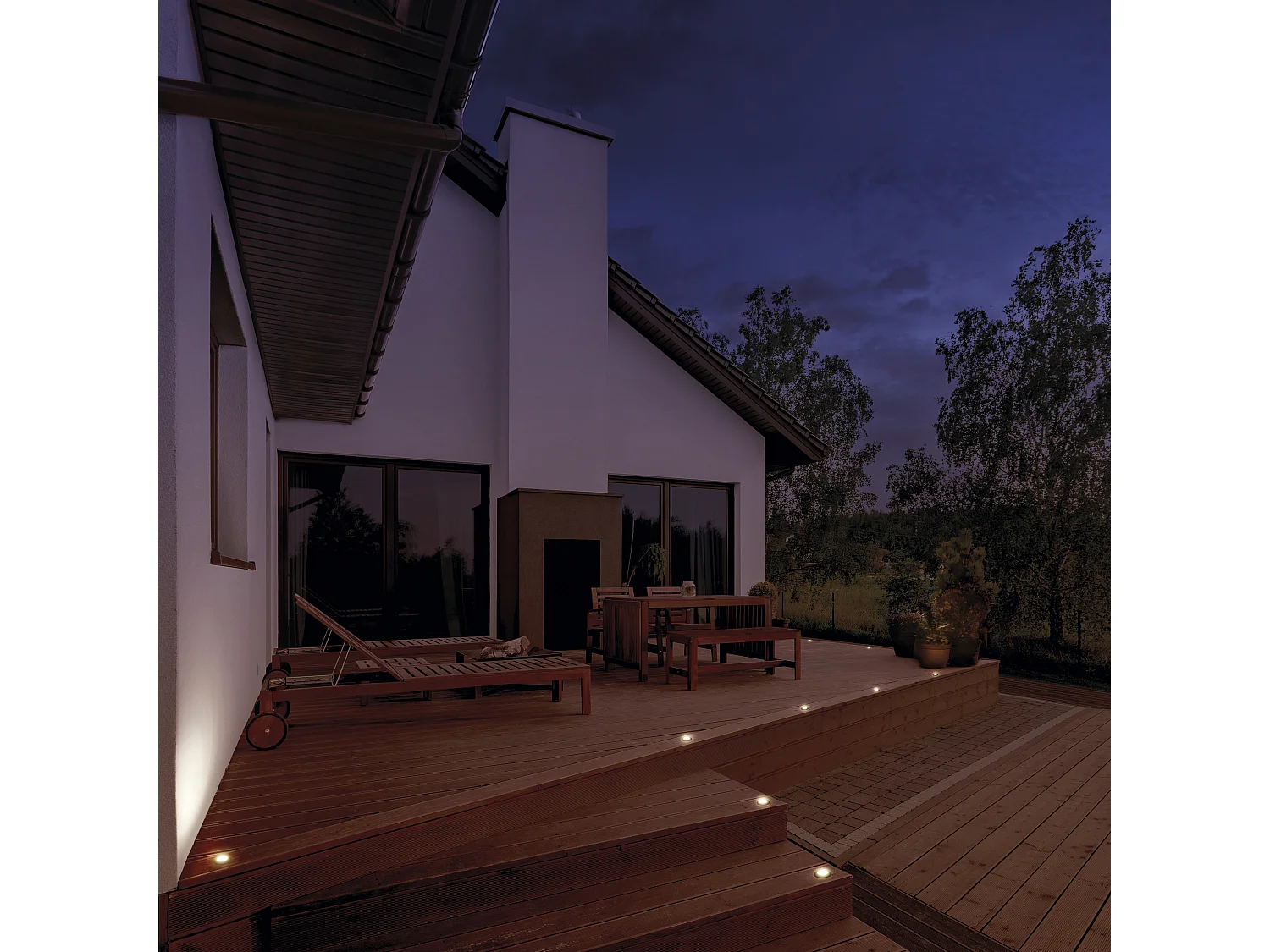 RAIN vloer inbouw moderne en veelzijdige stijl -D. ø5 cm - vierkant - G9 1,7W - 170lm en 3K - hars - ip67 - wit en blauw