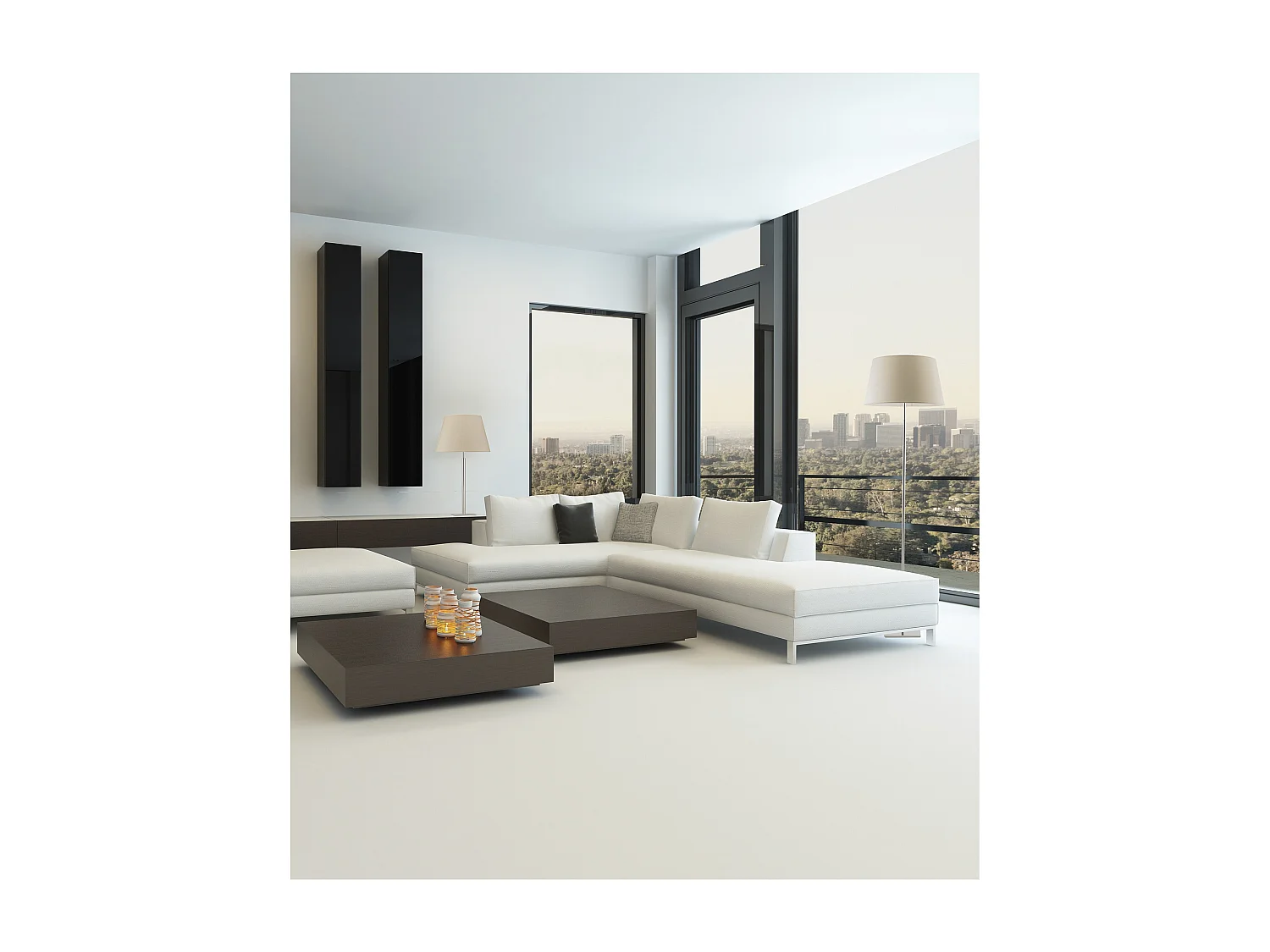 Lámpara de pie FIRENZE estilo clásico - Alt. 162 cm - E27 60W- cable 2 metros - on&off - IP20 - acero y blanco