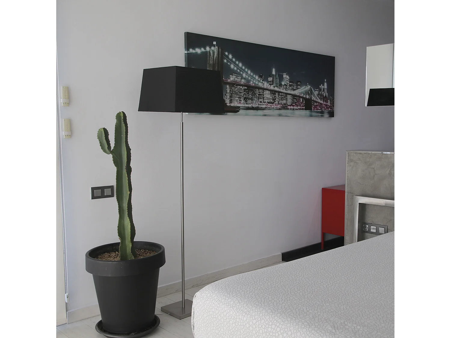 Lampadaire classique Firenze-alt. 162 cm-e27 60w-on&off-ip20- acier,blanc