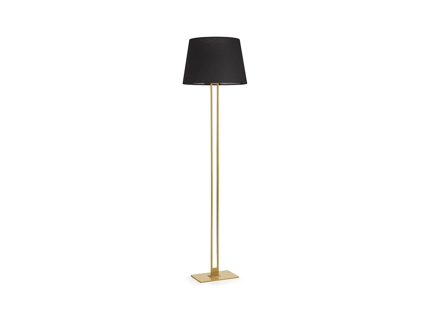 Lámpara de pie CLASSICAL estilo clásico- Alt.170 cm- on/off- acero y oro- pantalla Ø45 cm- negro- E27 Máx. 60W- IP20
