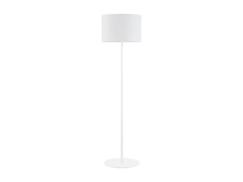 Candeeiro de pé Amsterdam estilo clássico - A170 cm - aço e branco - on/off - E27 Máx. 40W - IP20