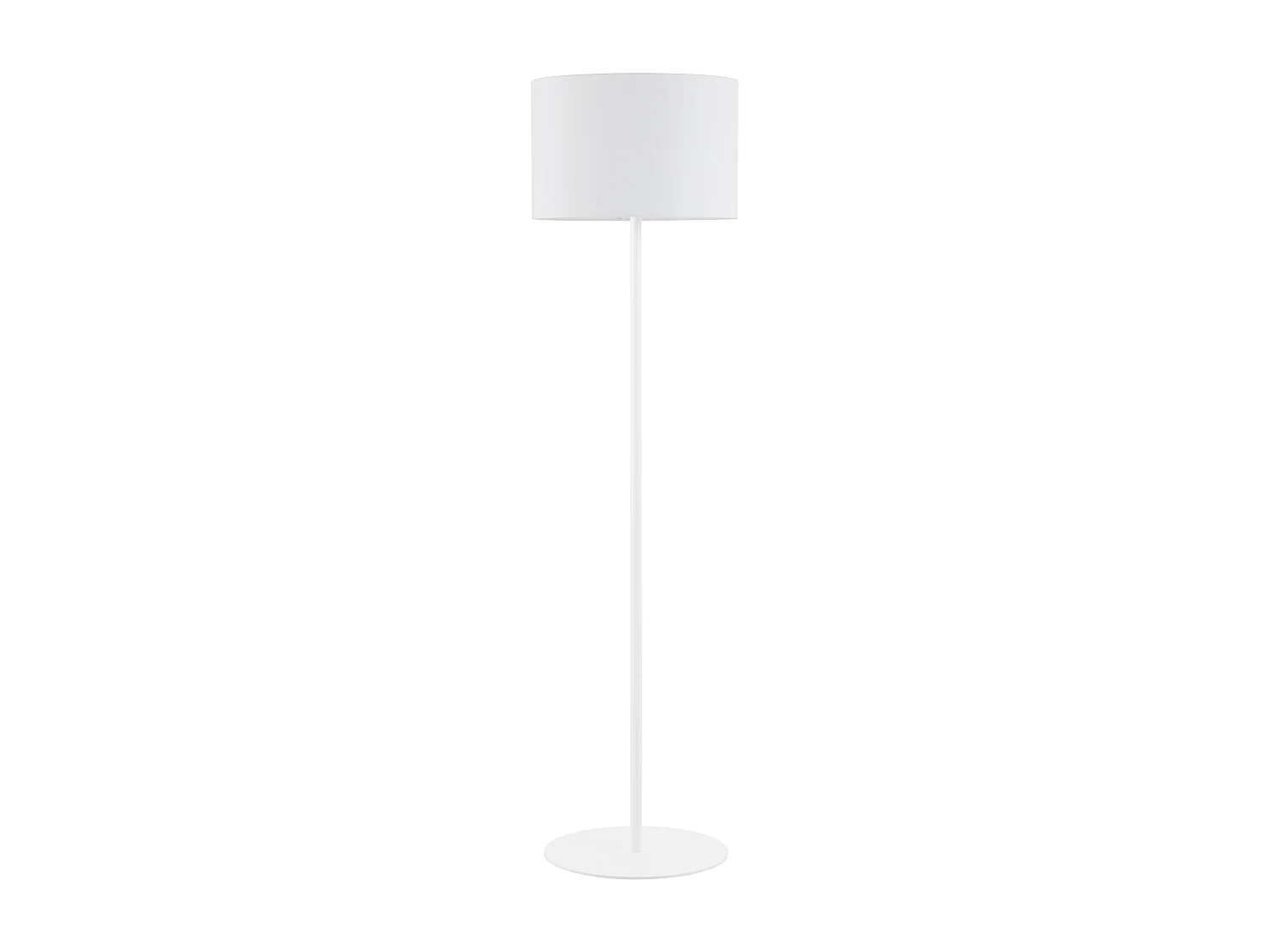 Candeeiro de pé Amsterdam estilo clássico - A170 cm - aço e branco - on/off - E27 Máx. 40W - IP20