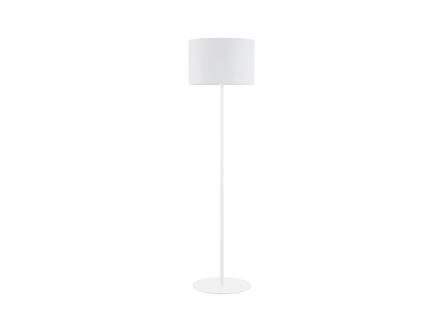 Lámpara de pie Amsterdam de estilo clásico - Alt.170 cm - acero y blanco- on/off- E27 Máx. 40W - IP20