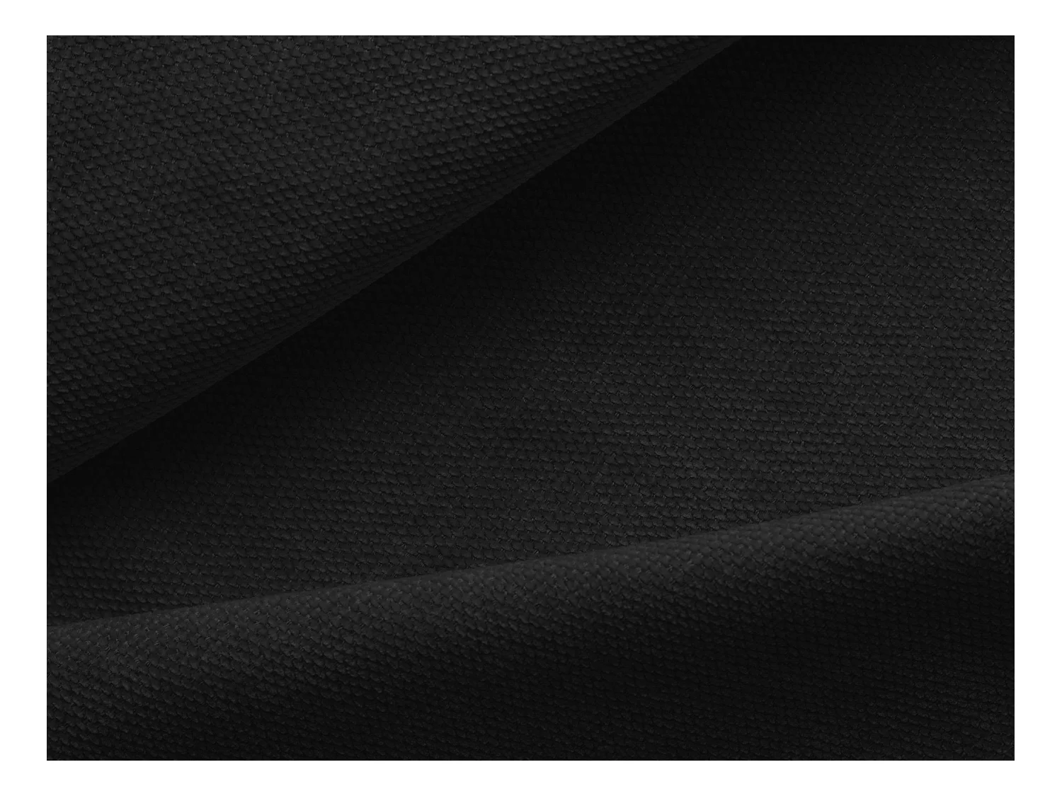 Tweepersoonsbed + matras 174 x 220 - chenille stof - zwart - ILIMA