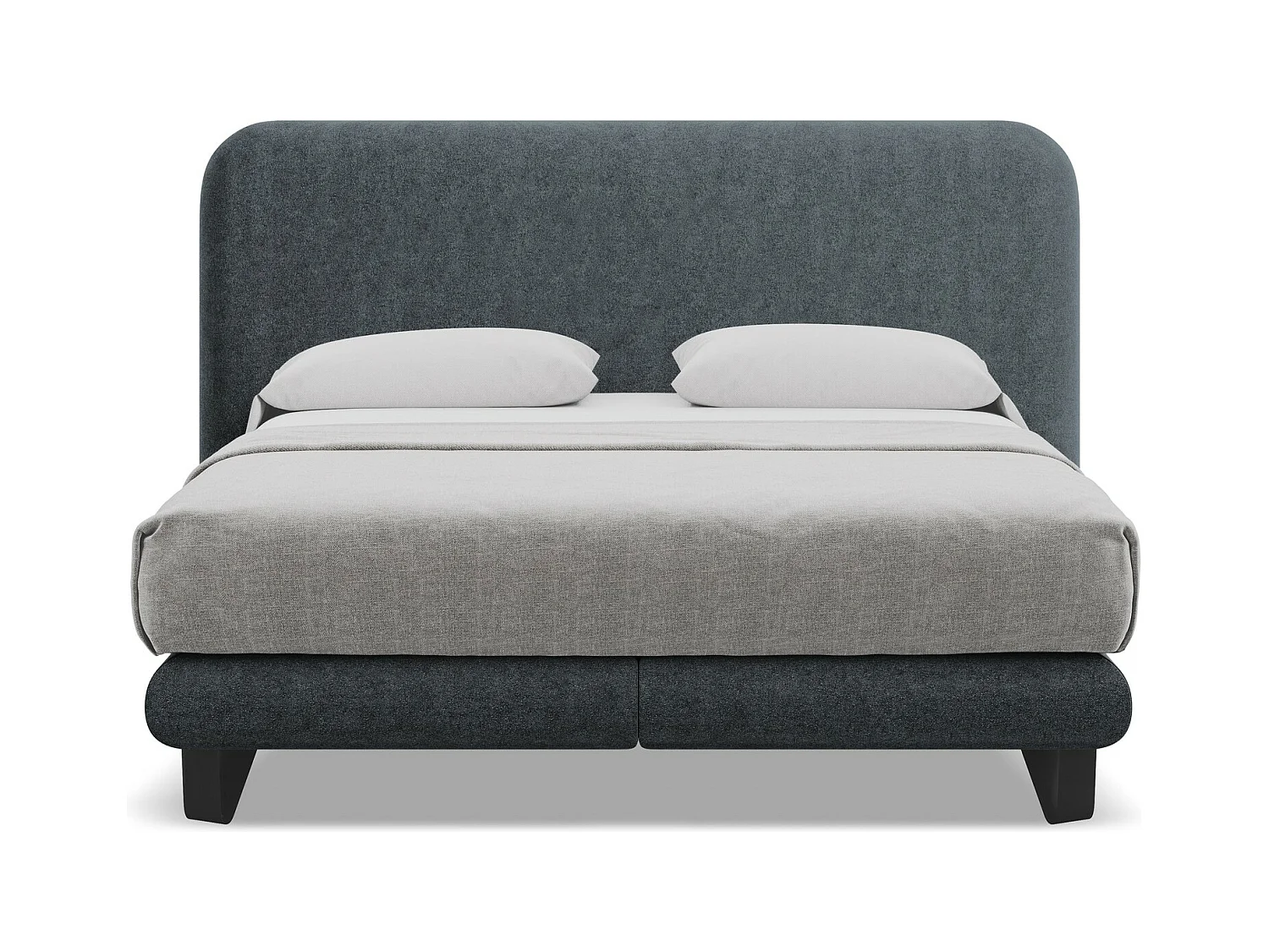 Bett mit Matratze - 174 x 220 - Bouclé - Stahl - ILIMA