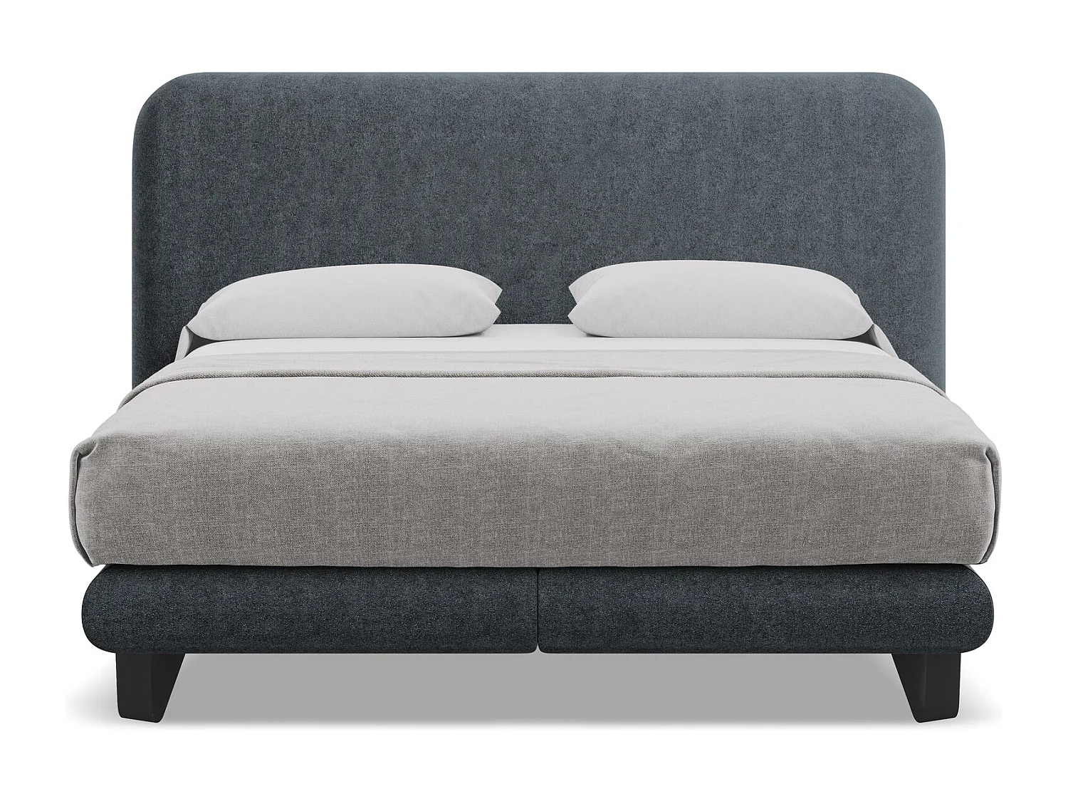 Łóżko 174 x 220 - z tkaniną boucle - stalowy - ILIMA