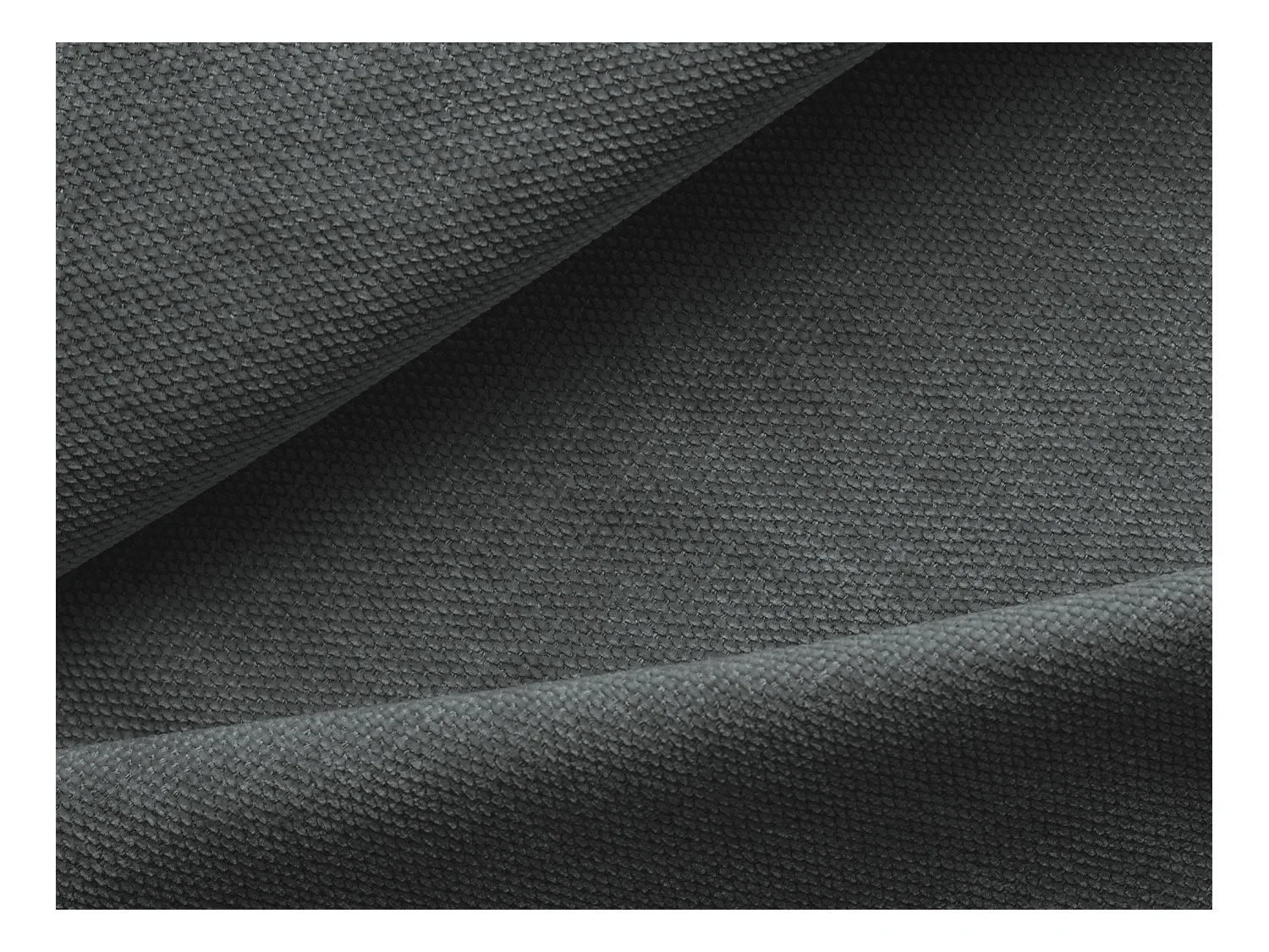 Tweepersoonsbed + matras 174 x 220 - chenille stof - grafiet - ILIMA