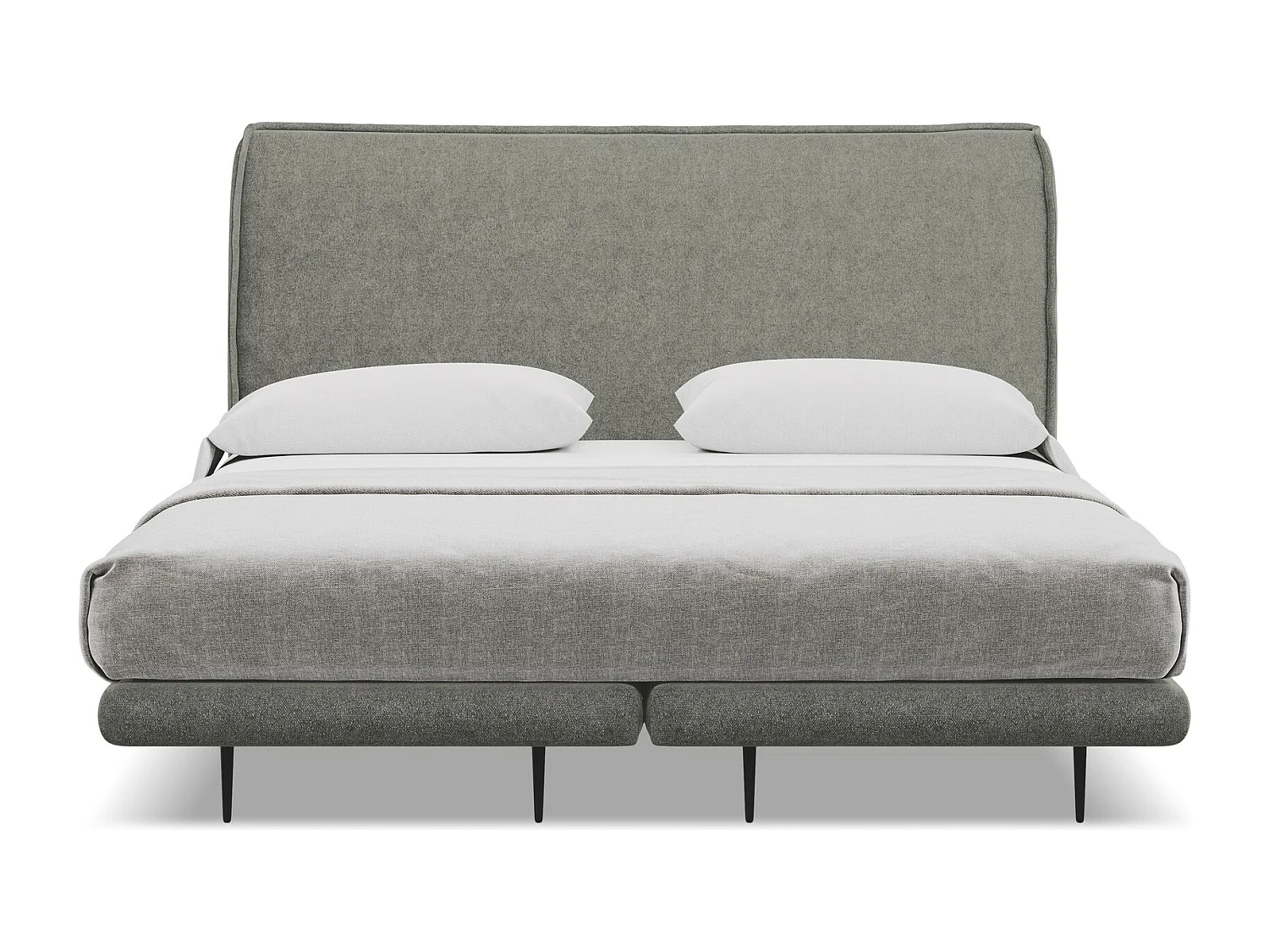 Bett mit Matratze - 148 x 222 - Bouclé - Elefant - HALIA