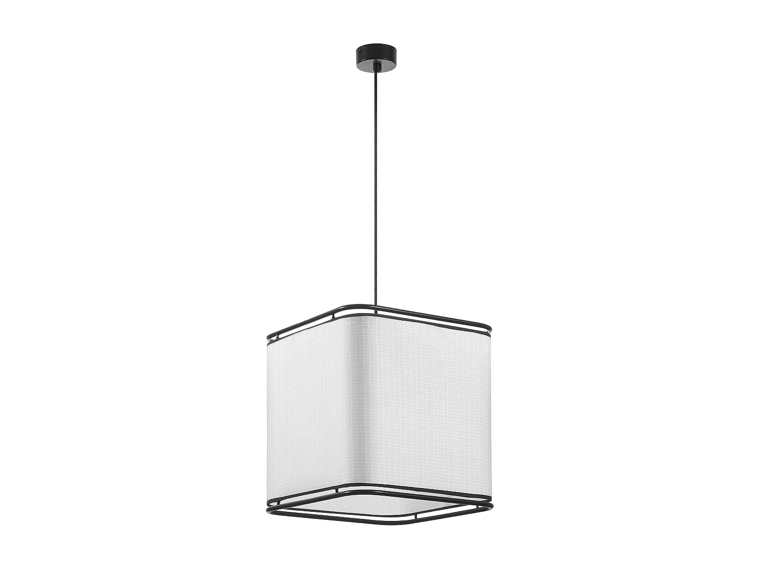 Lampada da soffitto moderna Akiro-h.130cm-e27 15w-ip20-acciaio, sintetico-nero